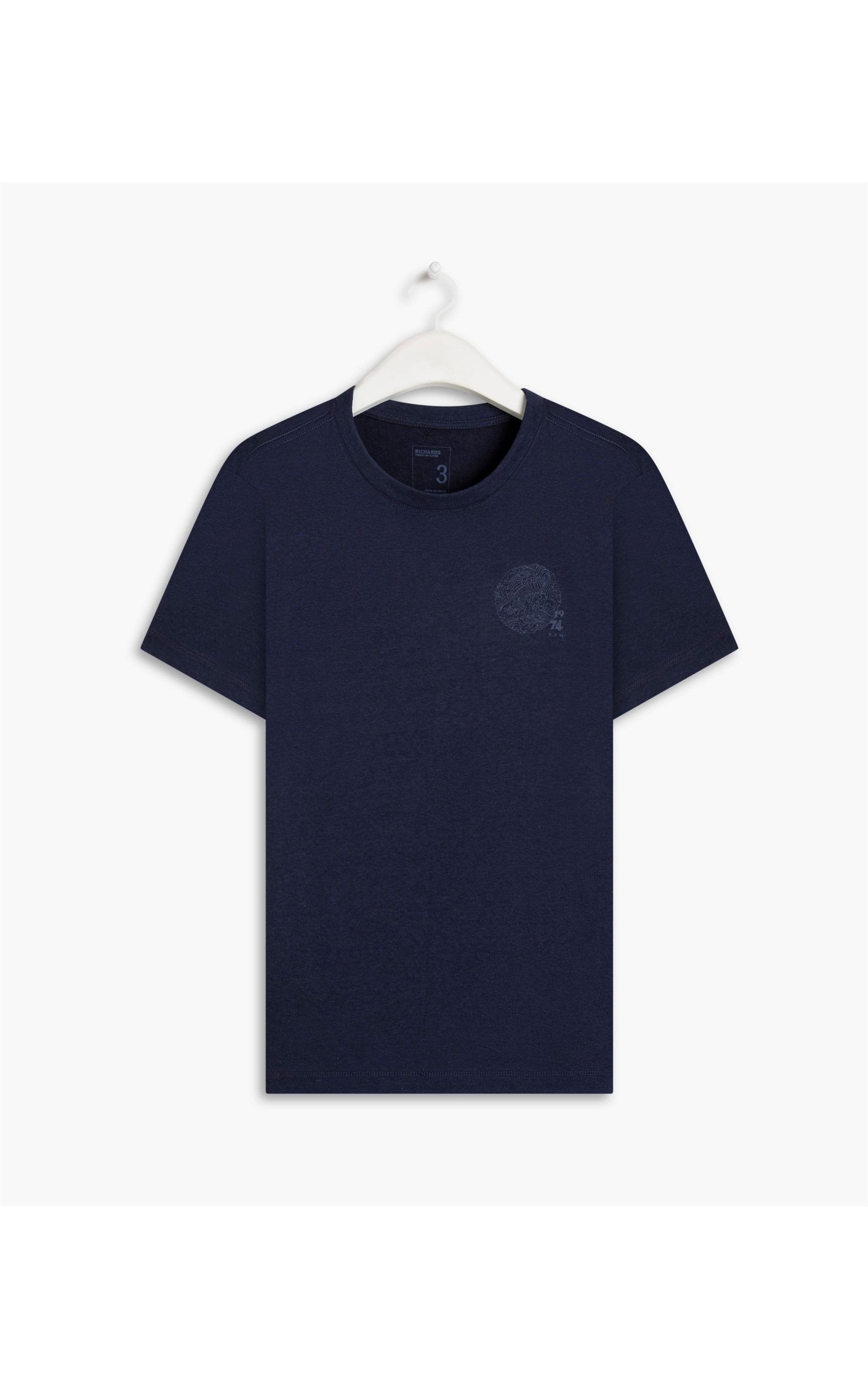 T-Shirt Linho  Mini Wave Dark Navy
