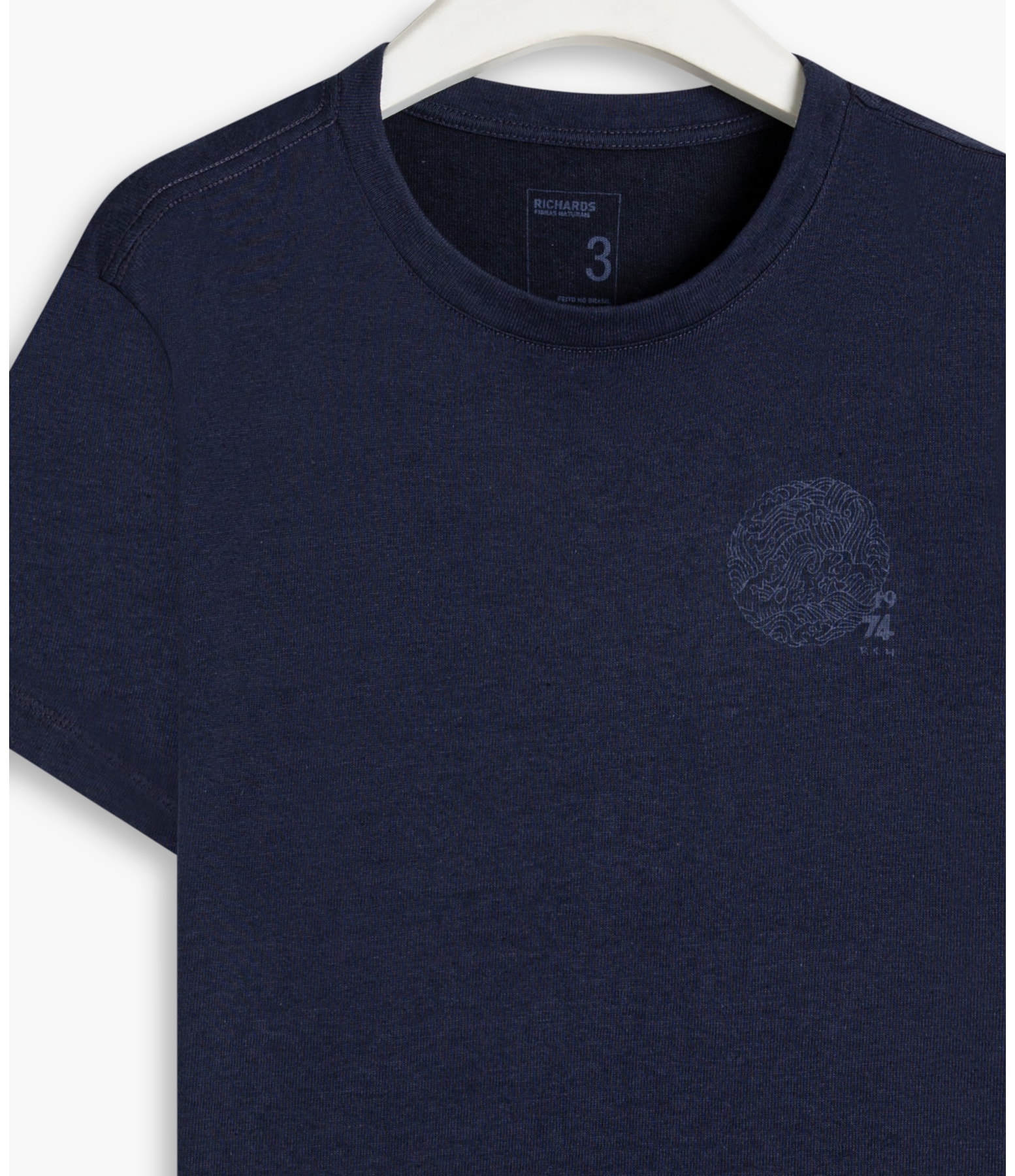 T-Shirt Linho  Mini Wave Dark Navy