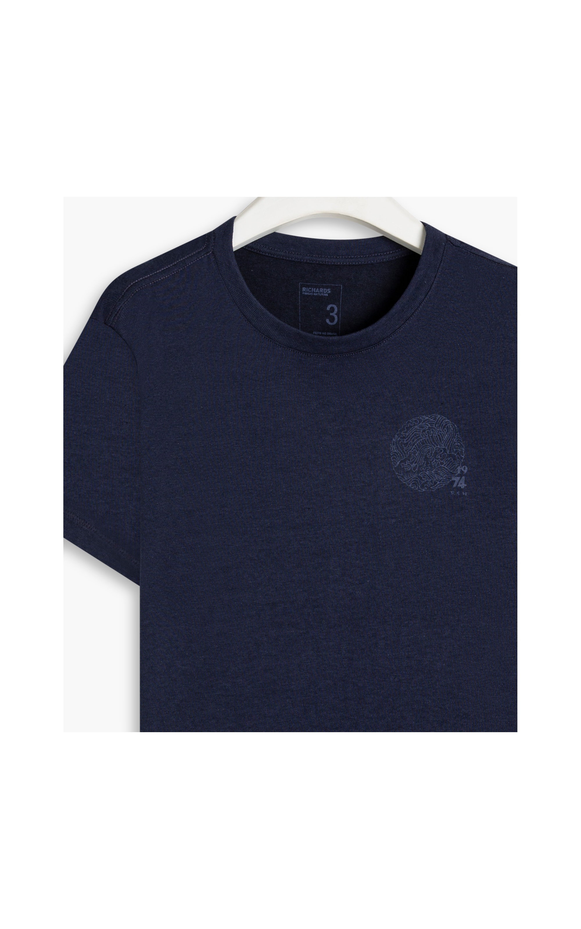 T-Shirt Linho  Mini Wave Dark Navy