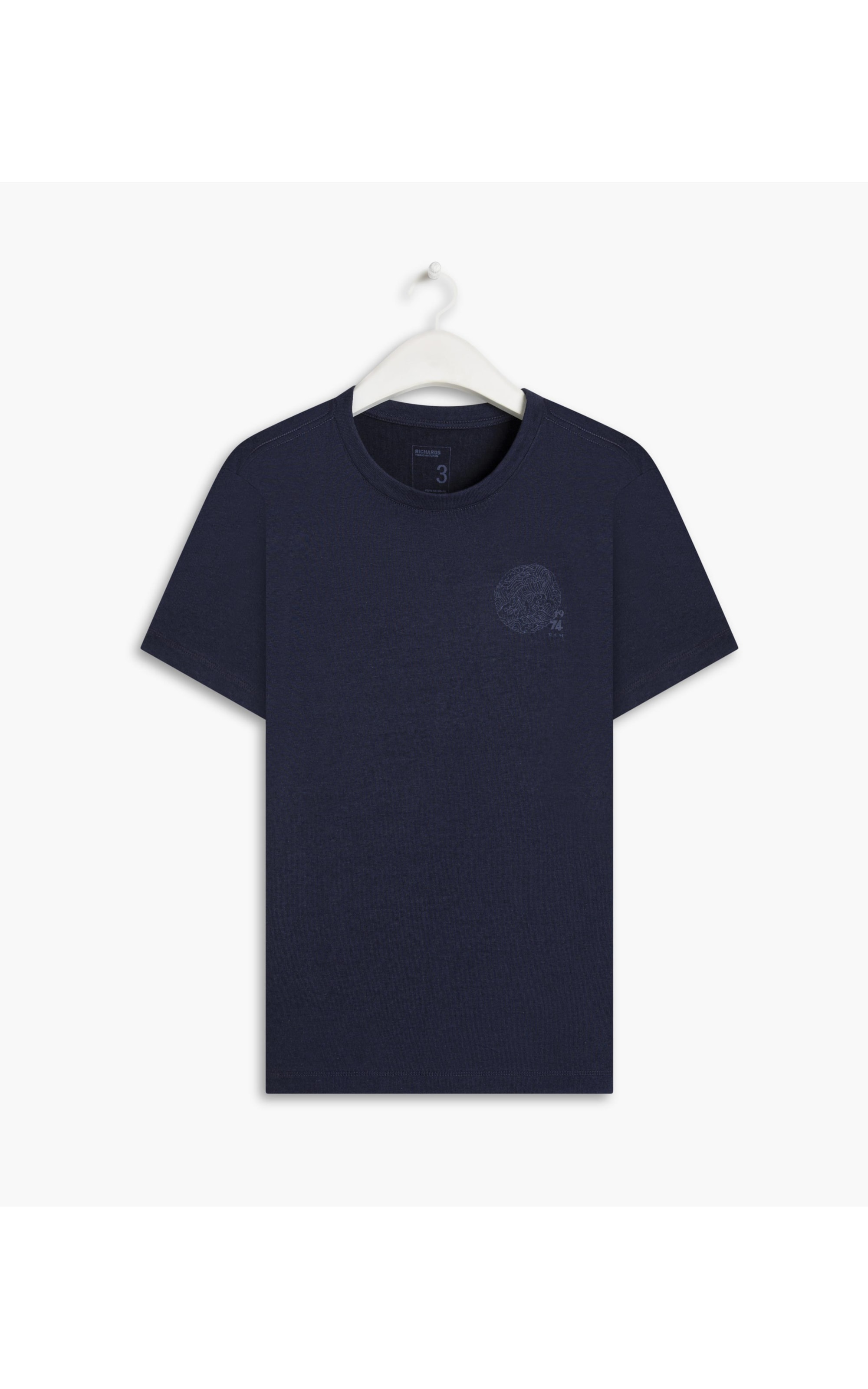 T-Shirt Linho  Mini Wave Dark Navy