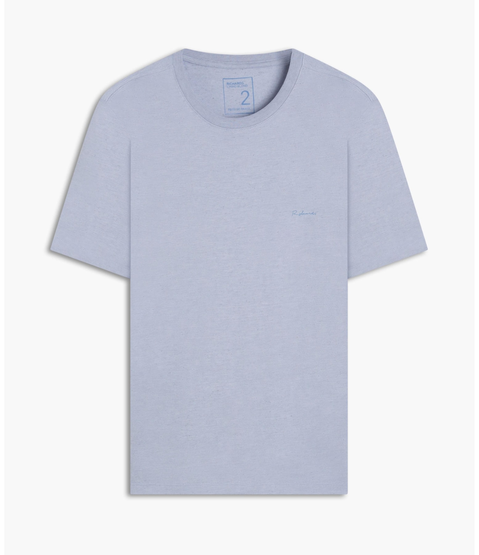 T-Shirt Linho  Mm  Basic Mc Azul Claro