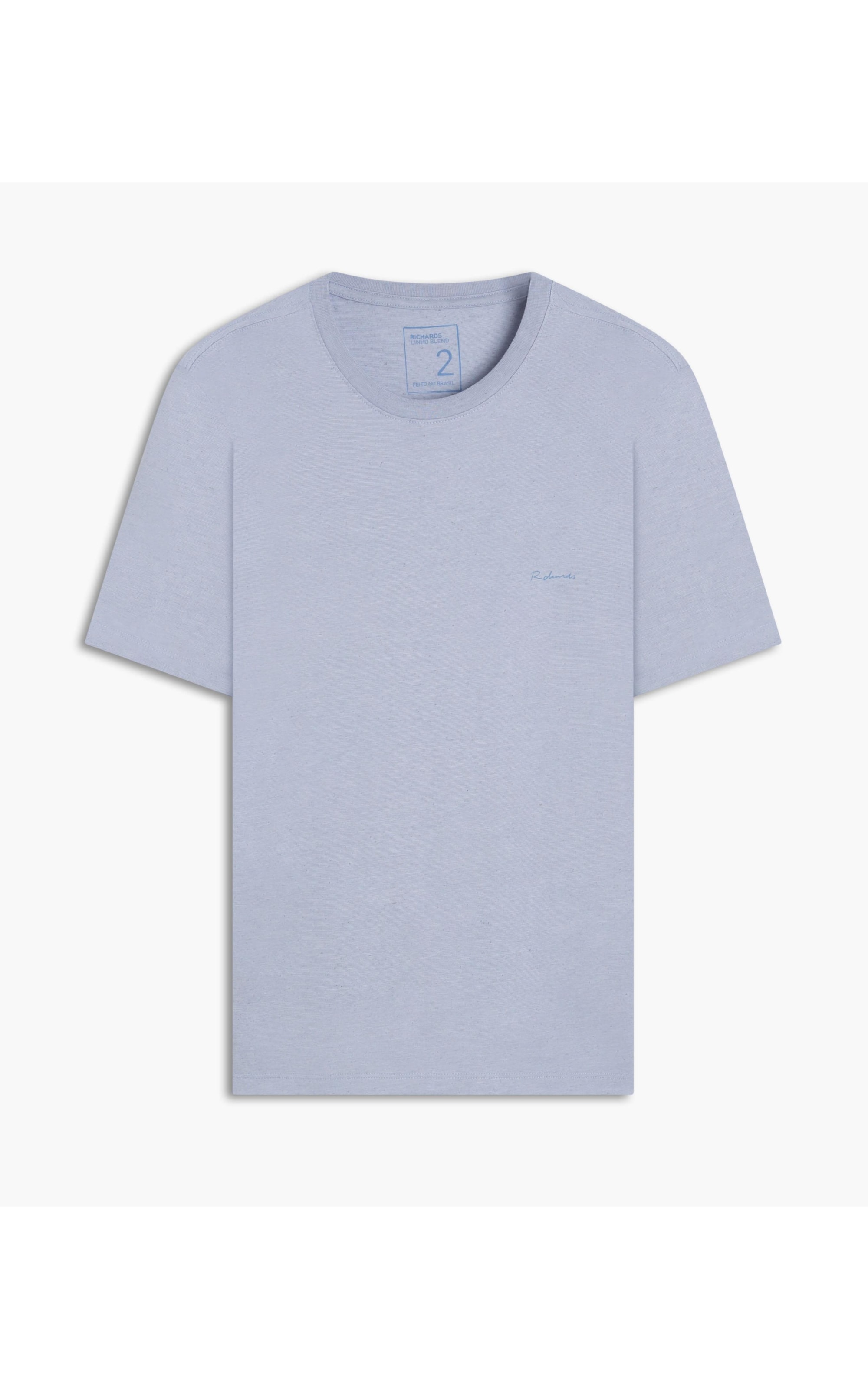 T-Shirt Linho  Mm  Basic Mc Azul Claro