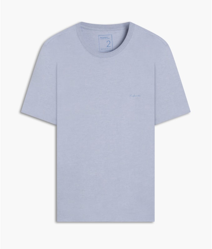 T-Shirt Linho  Mm  Basic Mc Azul Claro