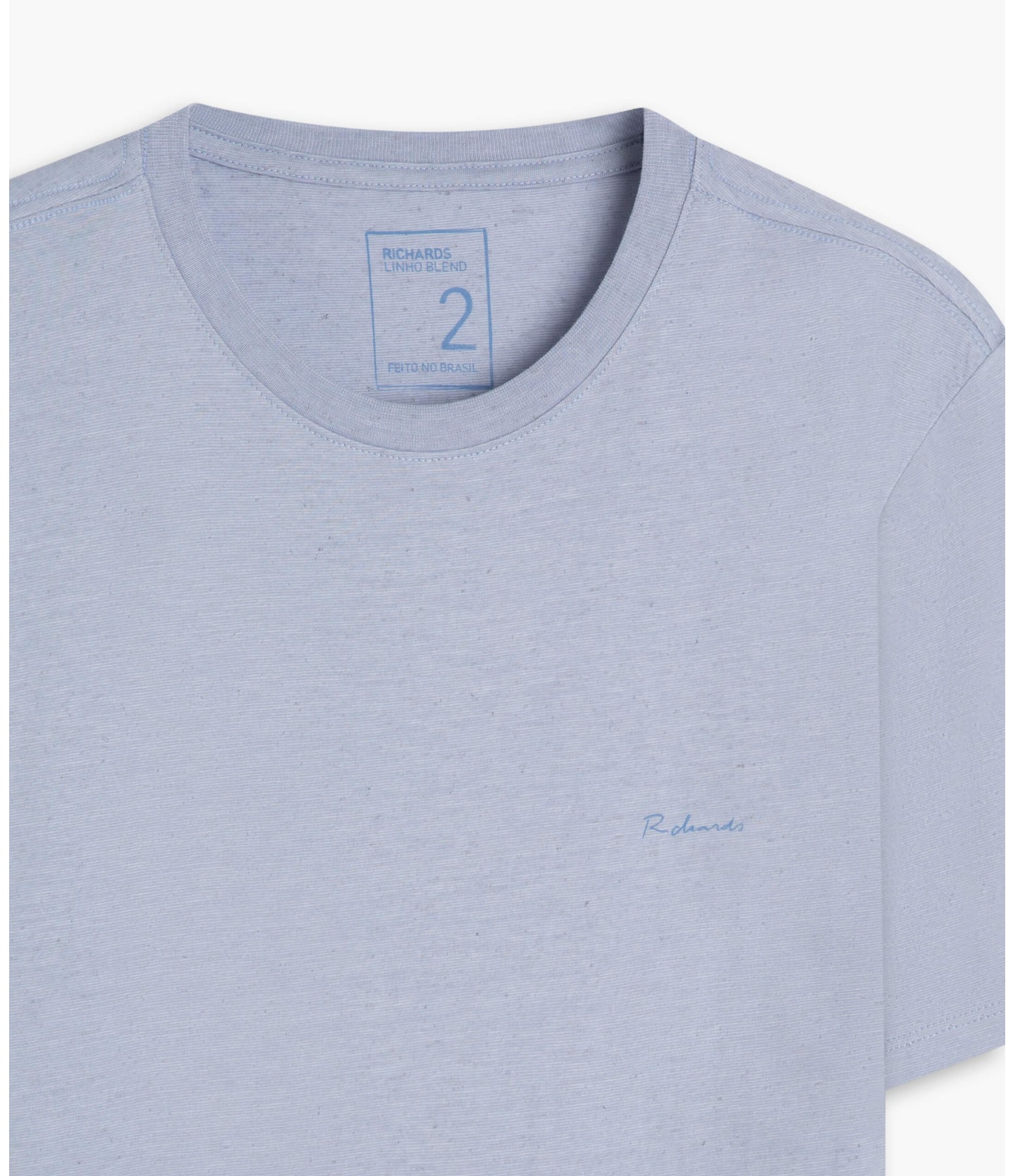 T-Shirt Linho  Mm  Basic Mc Azul Claro