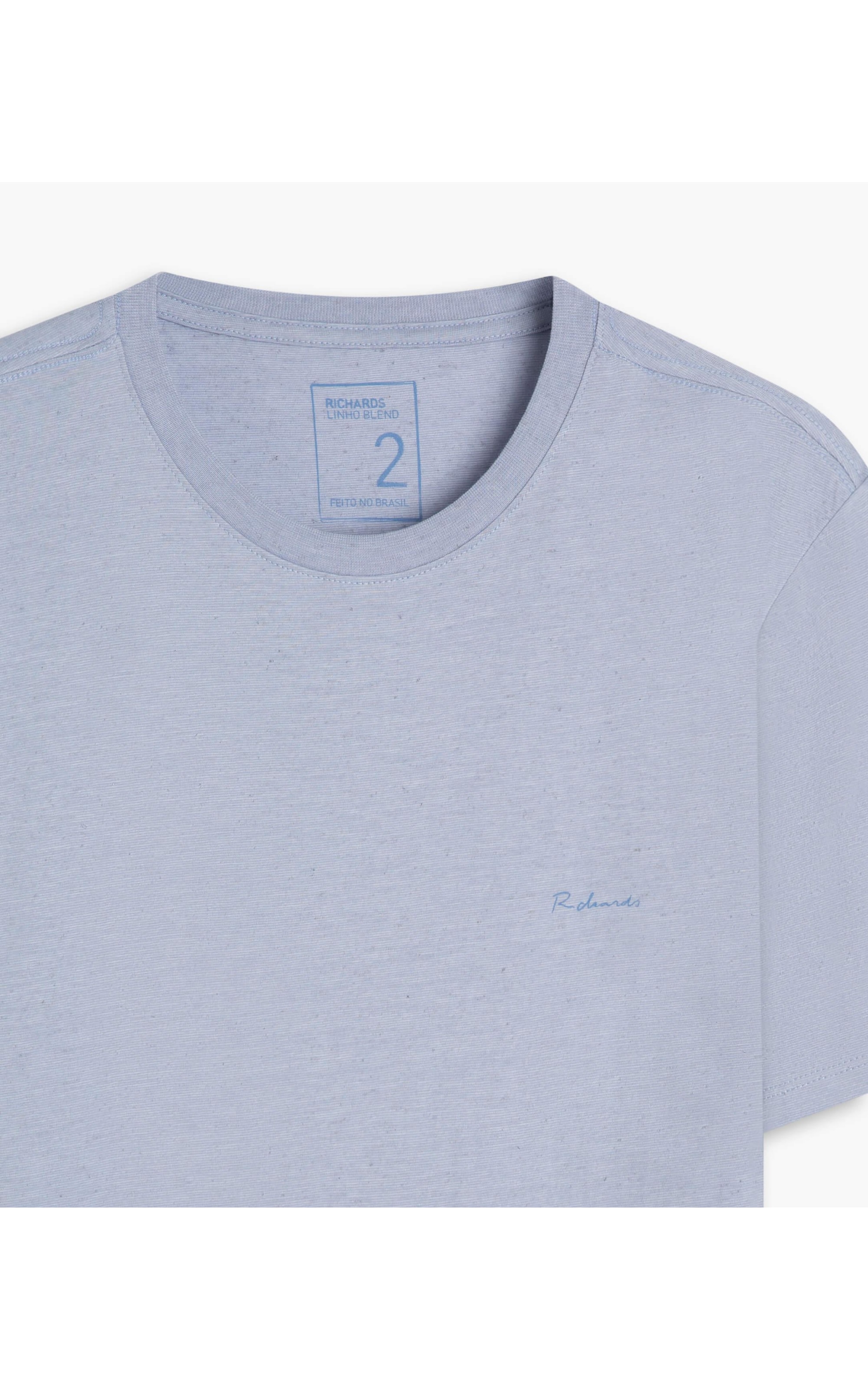 T-Shirt Linho  Mm  Basic Mc Azul Claro