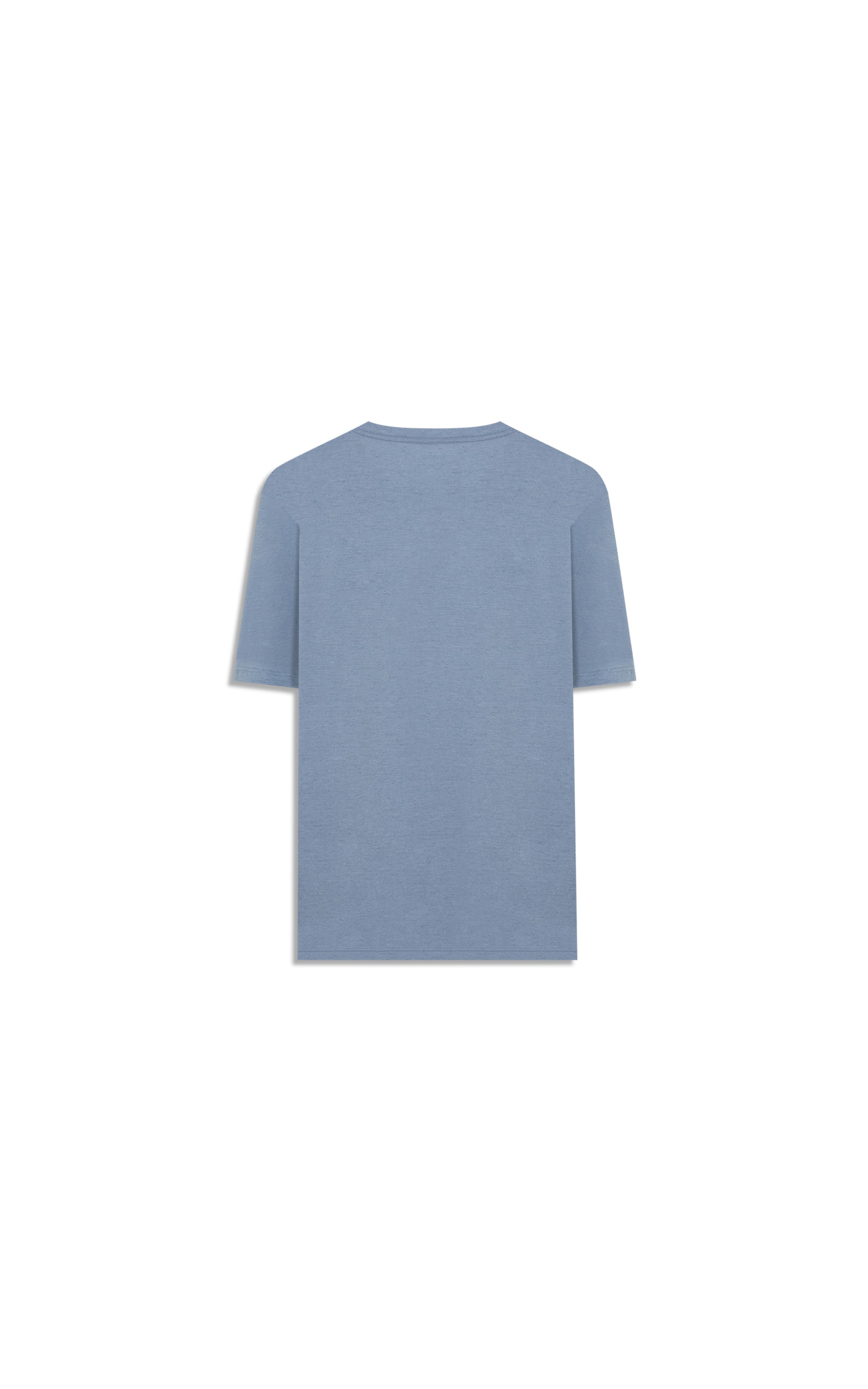 T-Shirt Linho  Mm  Basic Mc Azul Medio