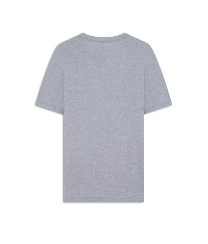 T-Shirt Linho  Mm  Mc Basic Fit Azul Medio