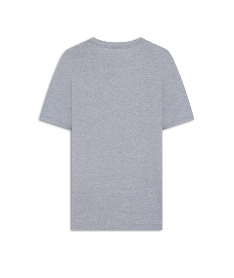 T-Shirt Linho  Mm  Mc Basic Fit Azul Medio
