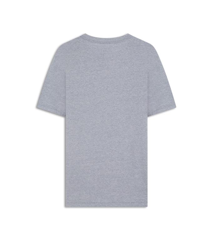 T-Shirt Linho  Mm  Mc Basic Fit Azul Medio
