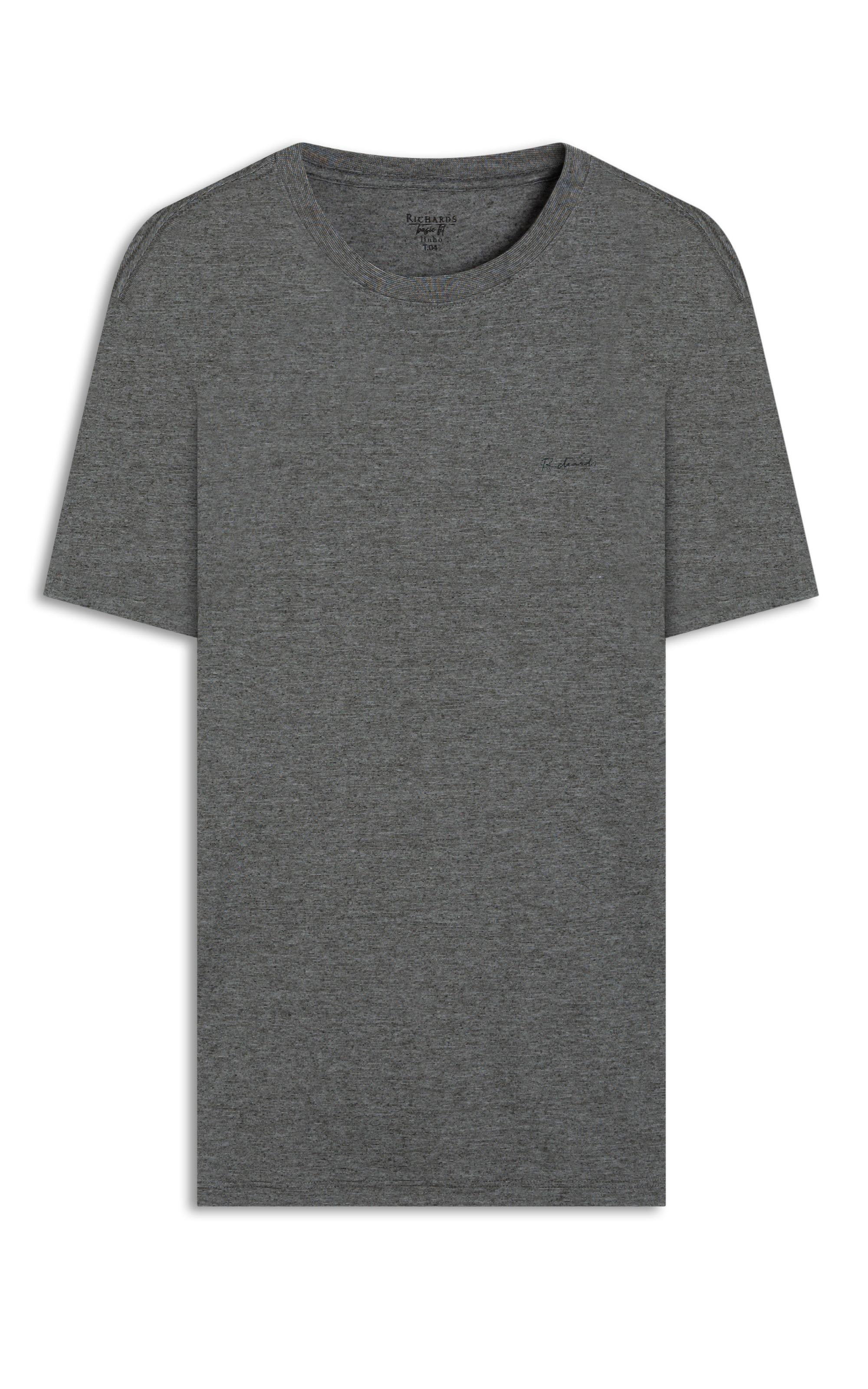 T-Shirt Linho  Mm  Mc Basic Fit Floresta
