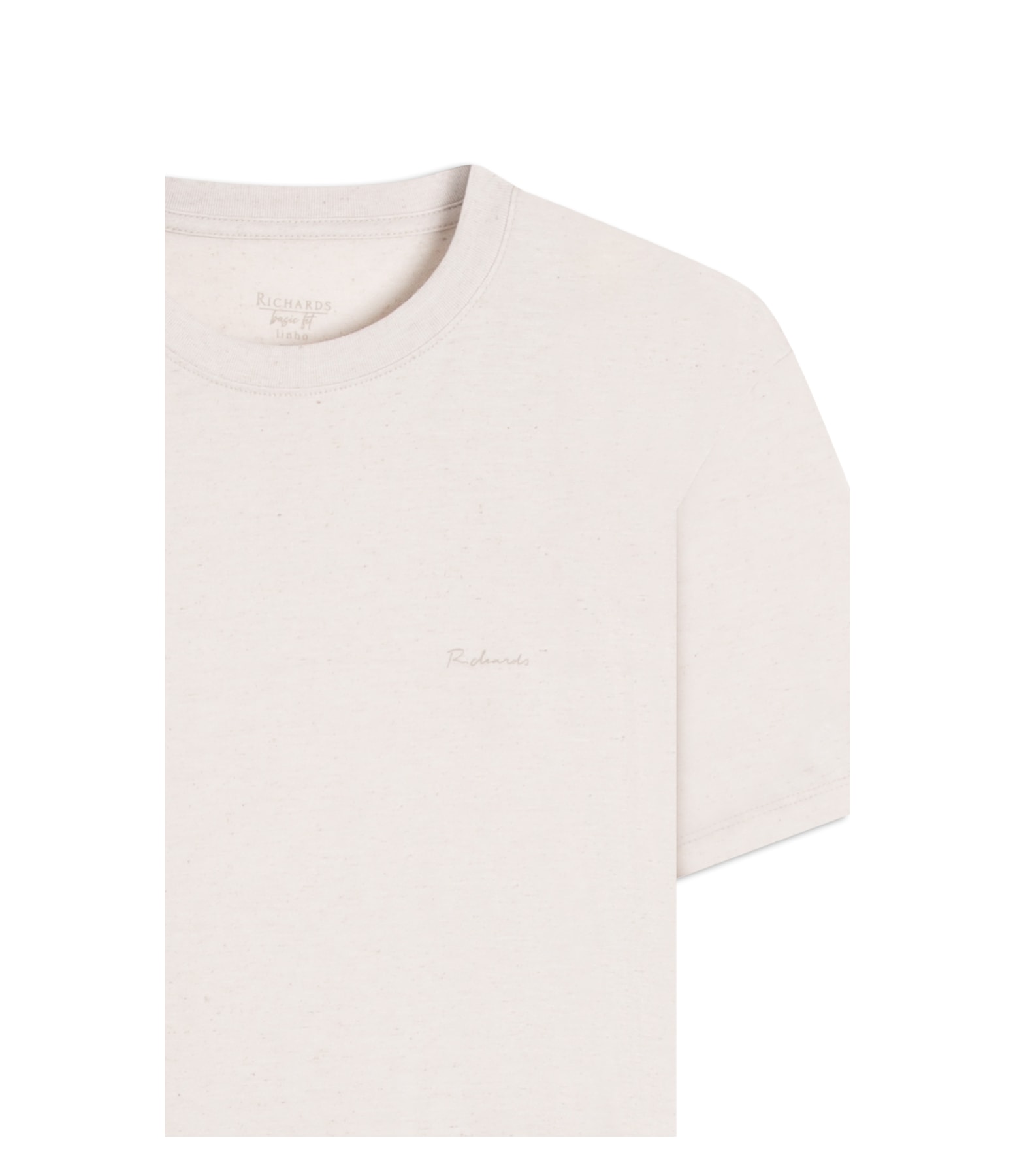 T-Shirt Linho  Mm  Mc Basic Fit Perola