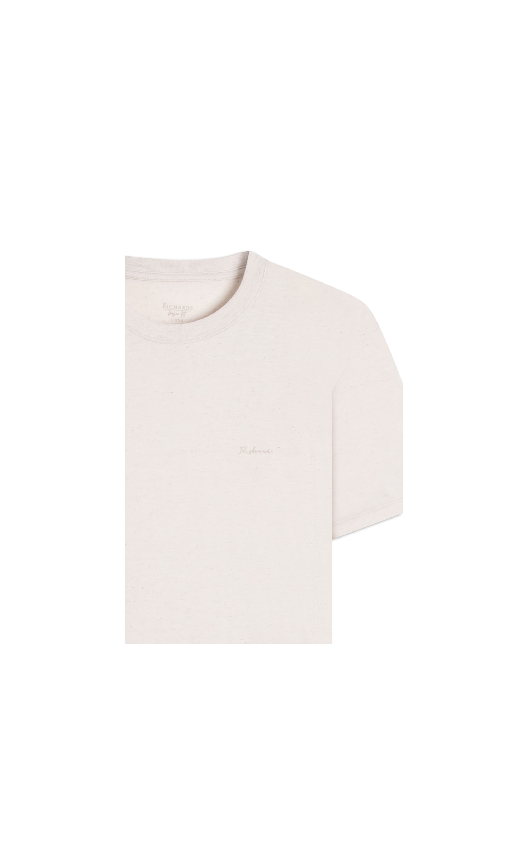 T-Shirt Linho  Mm  Mc Basic Fit Perola