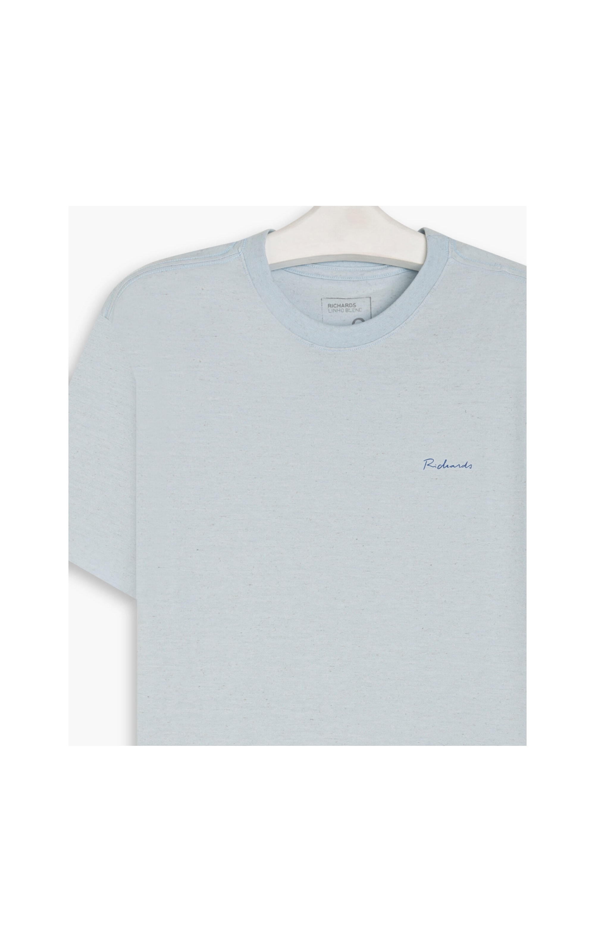 T-Shirt Linho  Mm New Azul Medio