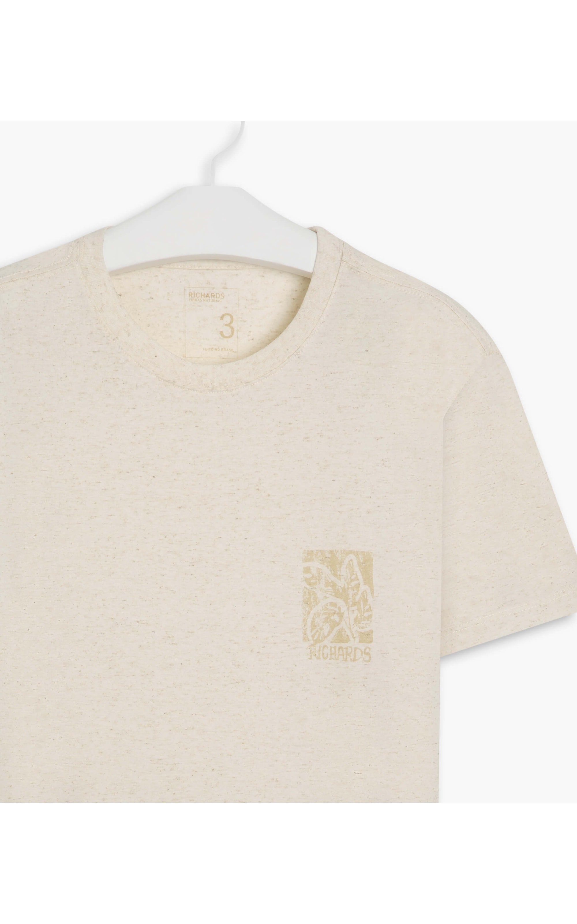 T-Shirt Linho  Monst Baby Peito Natural