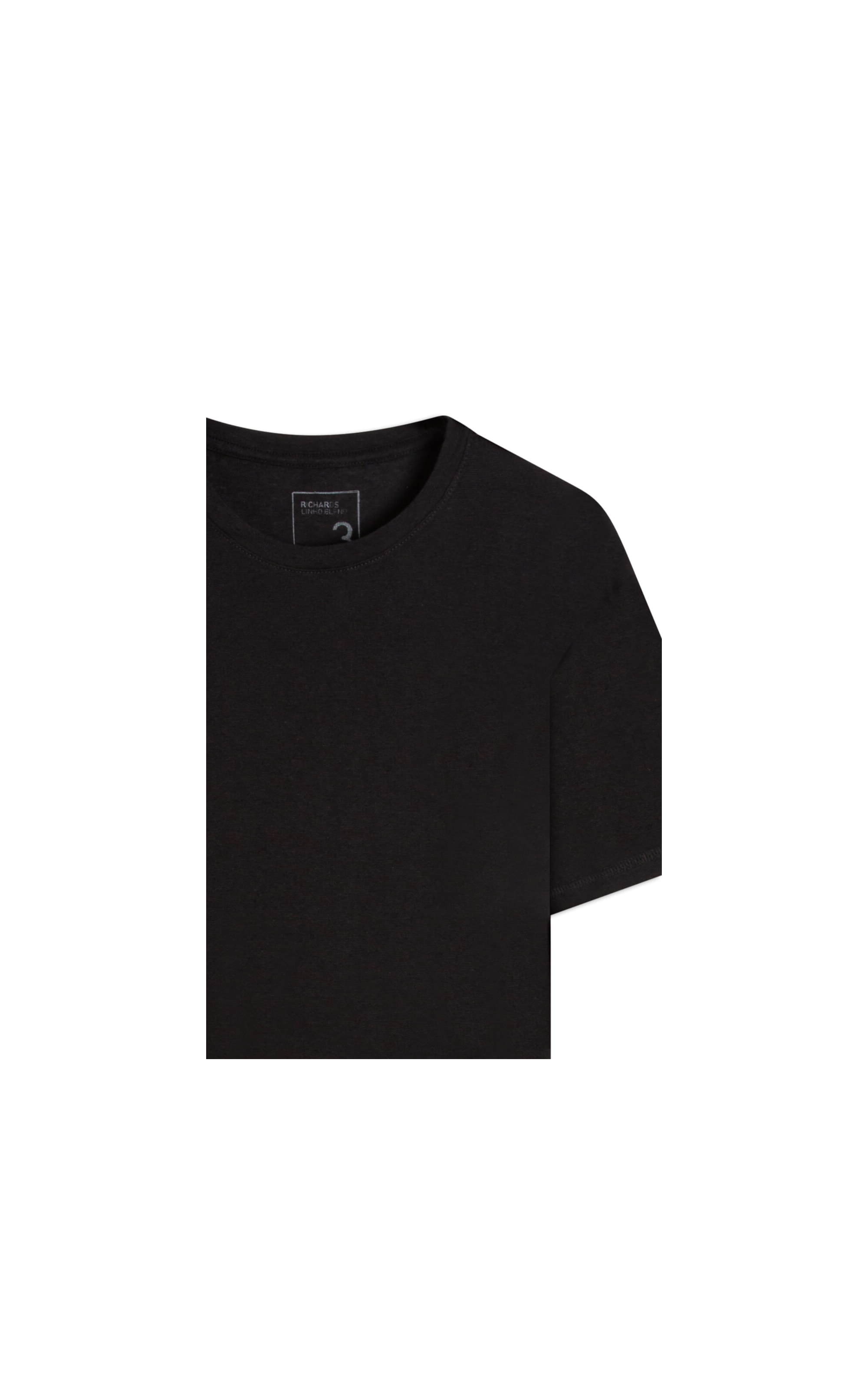 T-Shirt Linho New Basic Fit Preto