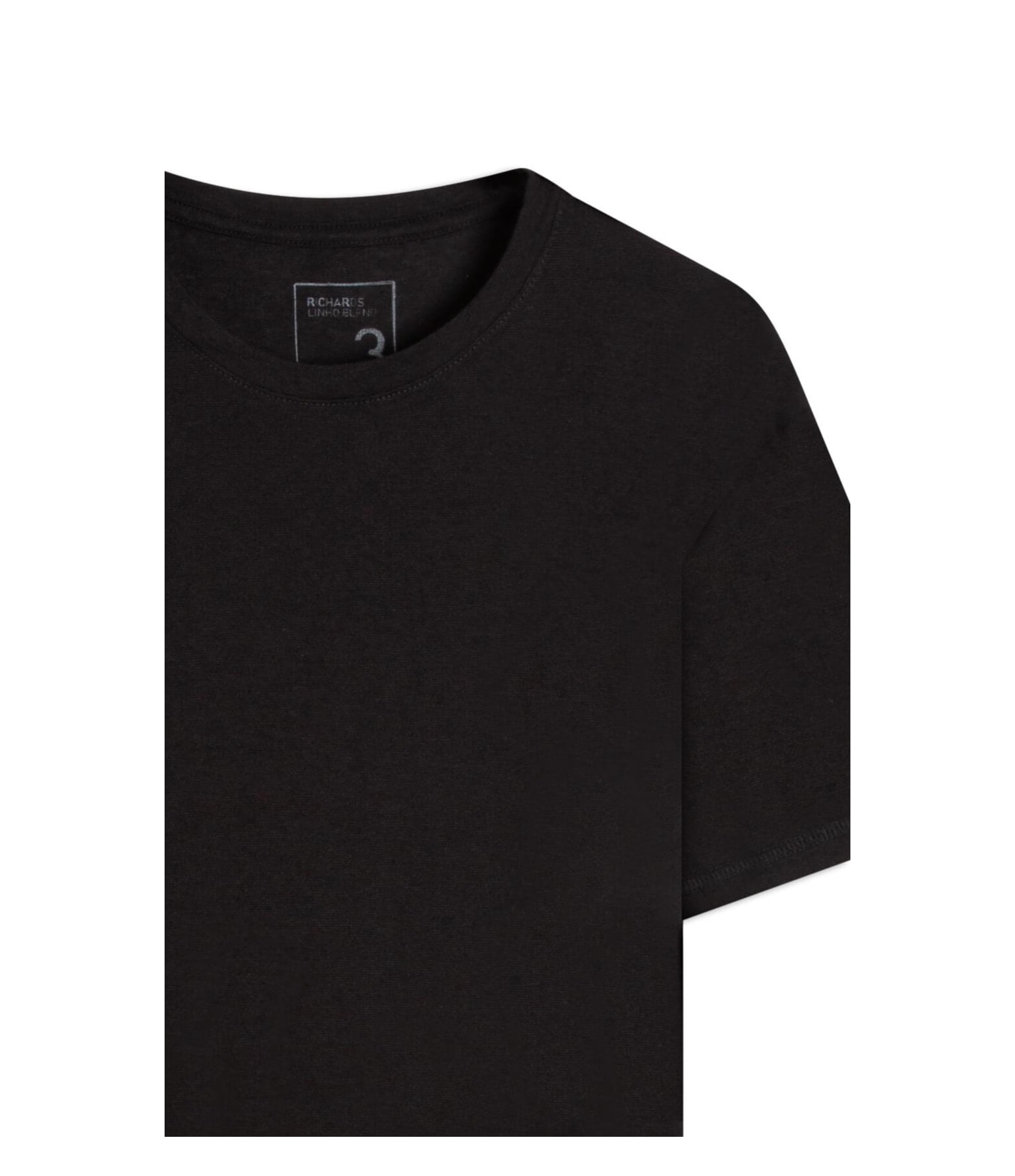 T-Shirt Linho New Basic Fit Preto