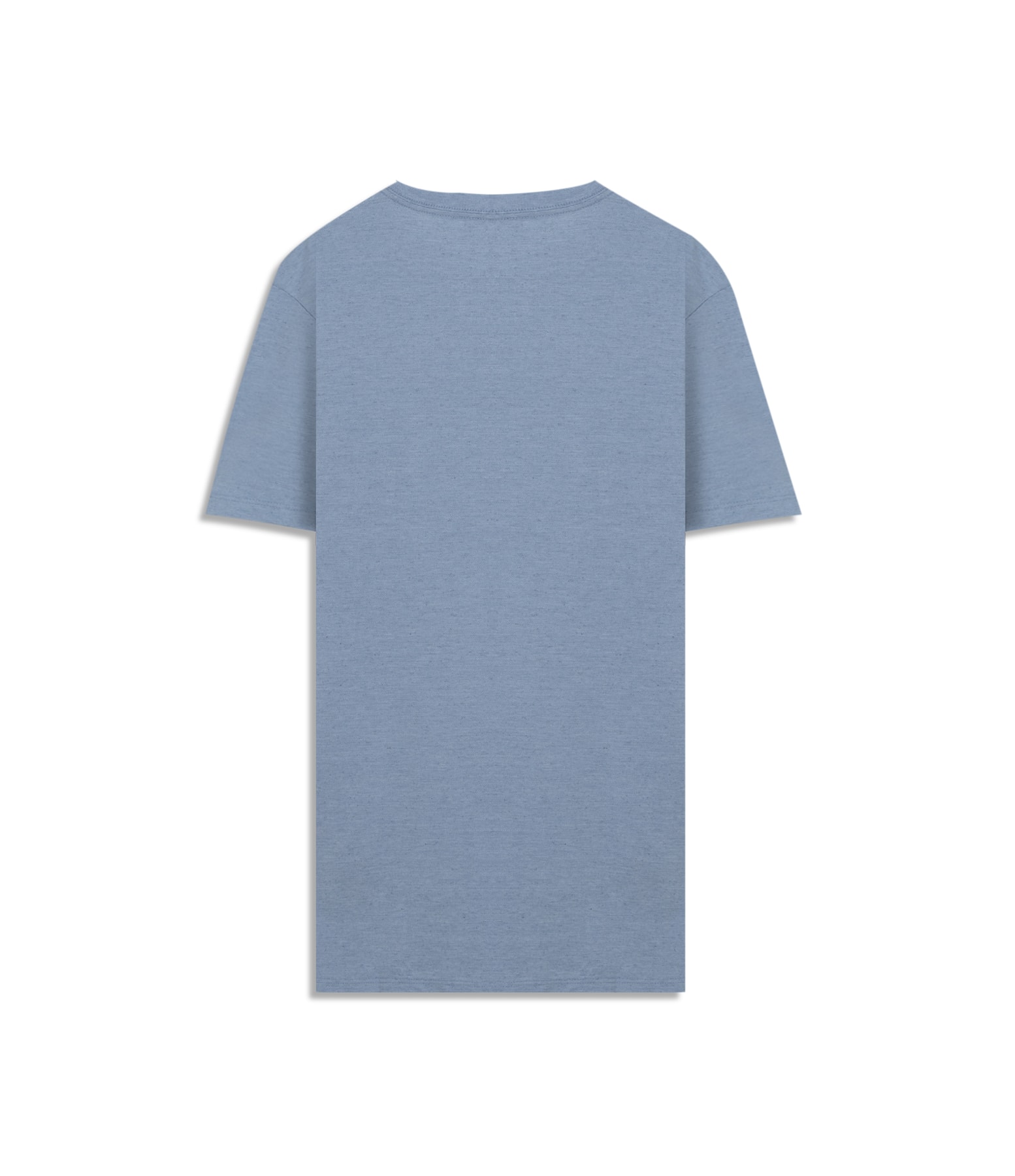 T-Shirt Linho  Piquet  Basic Mc Azul Medio