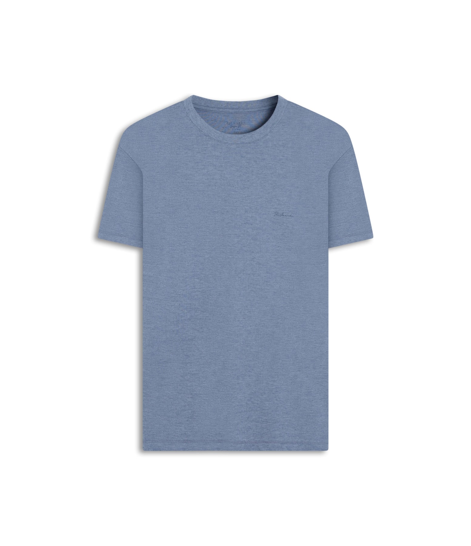 T-Shirt Linho  Piquet  Basic Mc Bf Azul Medio