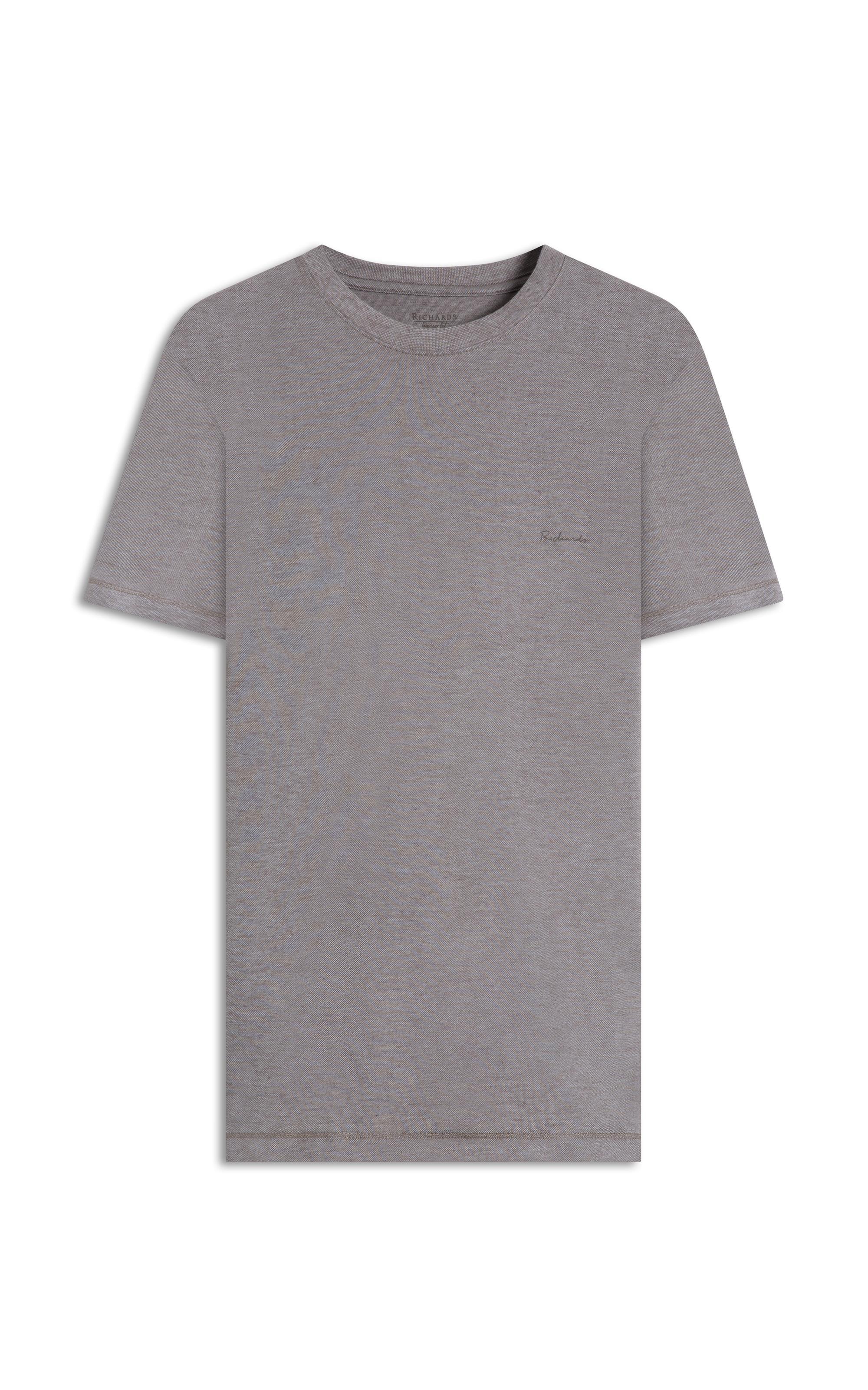T-Shirt Linho  Piquet  Basic Mc Bf Castor