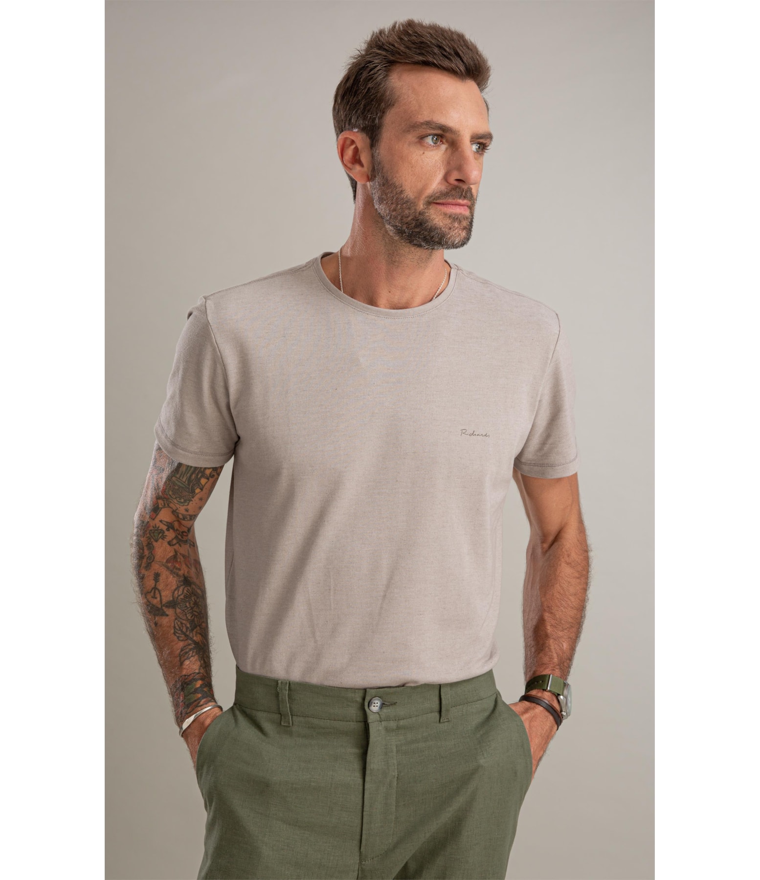 T-Shirt Linho  Piquet  Basic Mc Bf Mouse