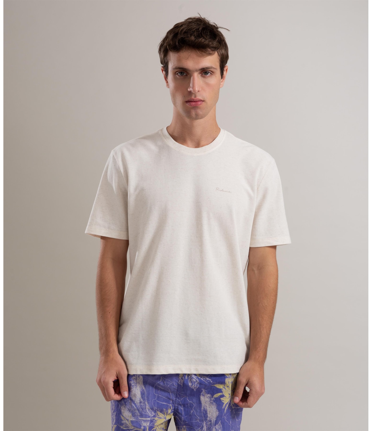 T-Shirt Linho  Piquet  Basic Mc Natural