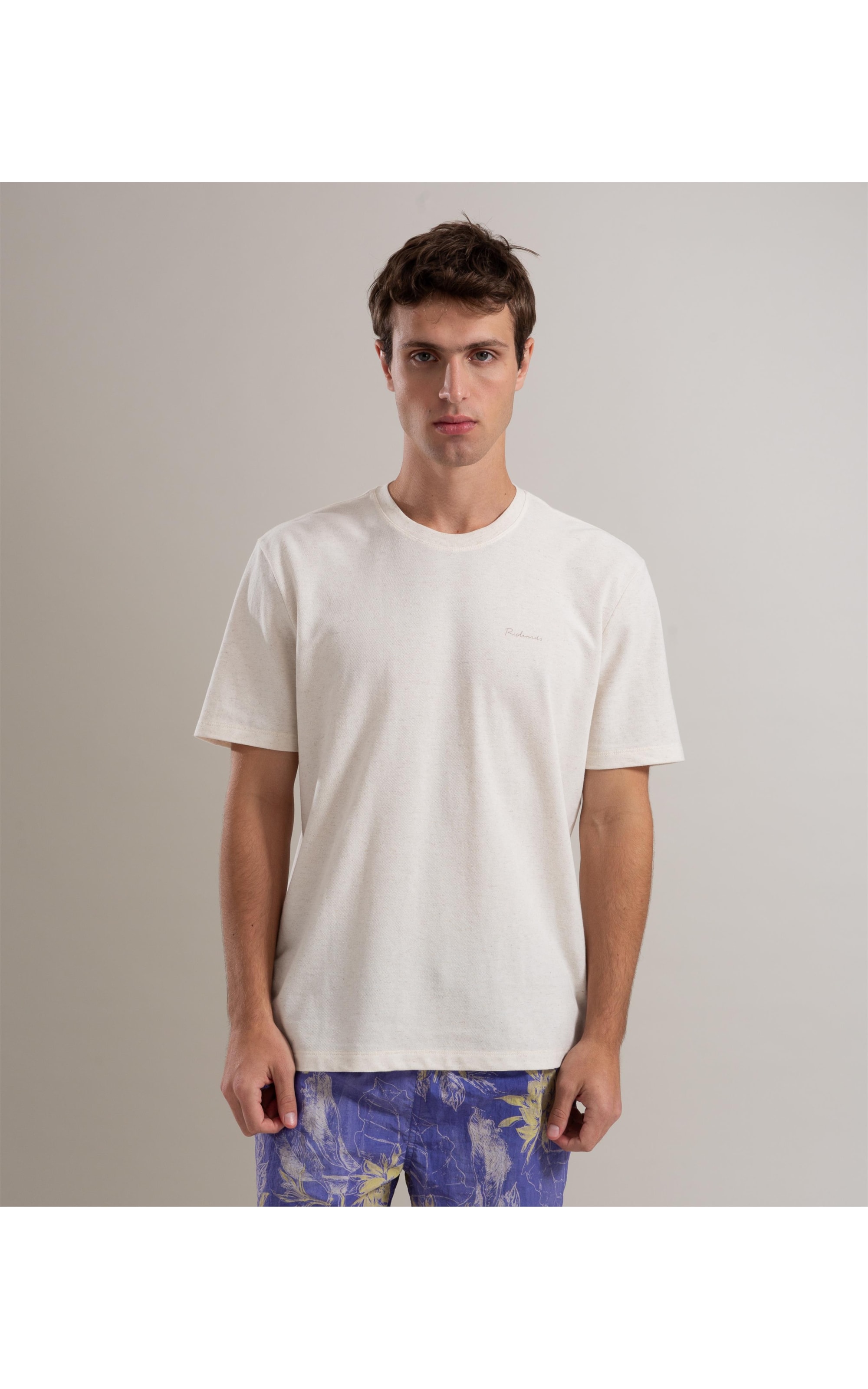 T-Shirt Linho  Piquet  Basic Mc Natural