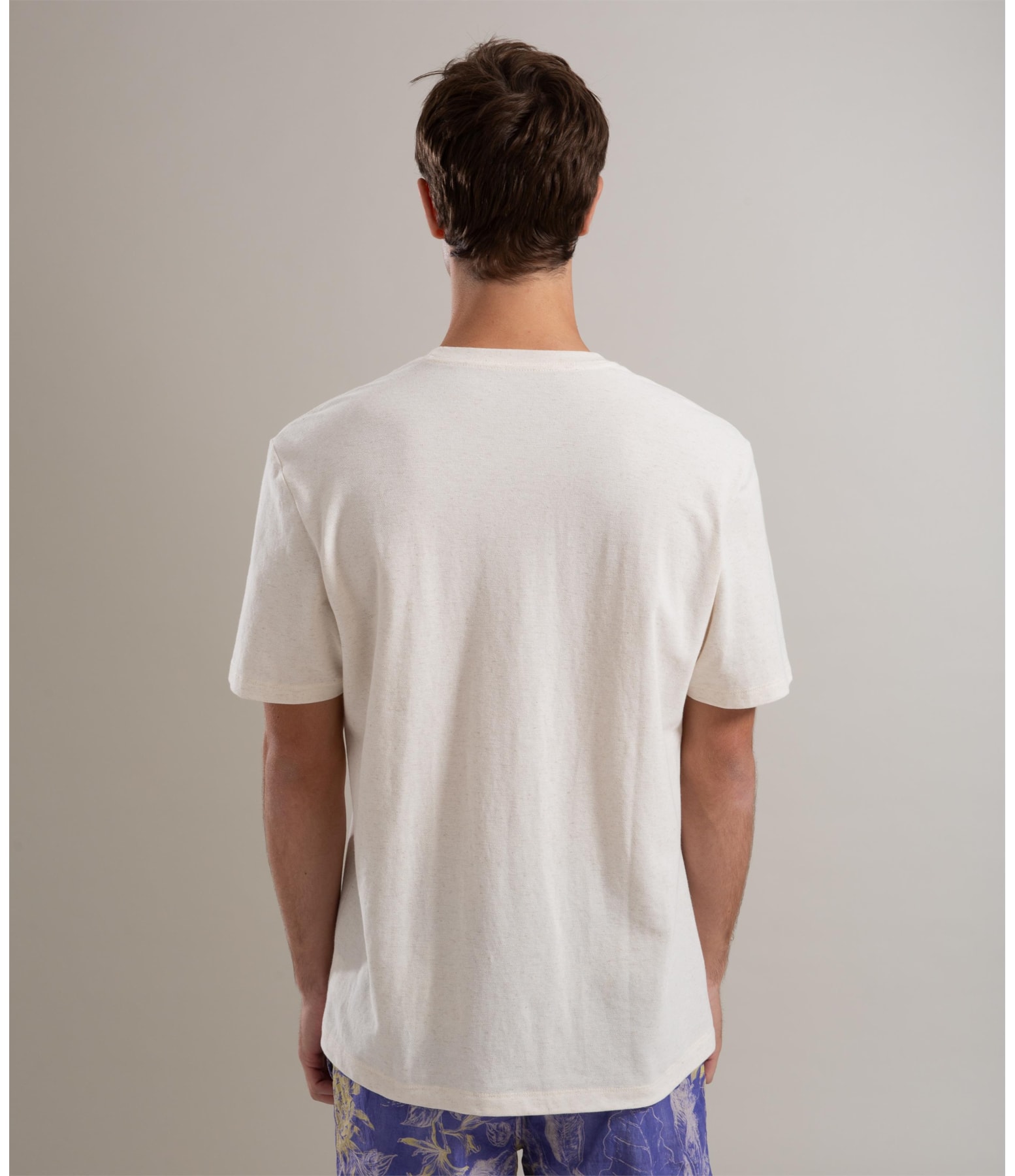 T-Shirt Linho  Piquet  Basic Mc Natural