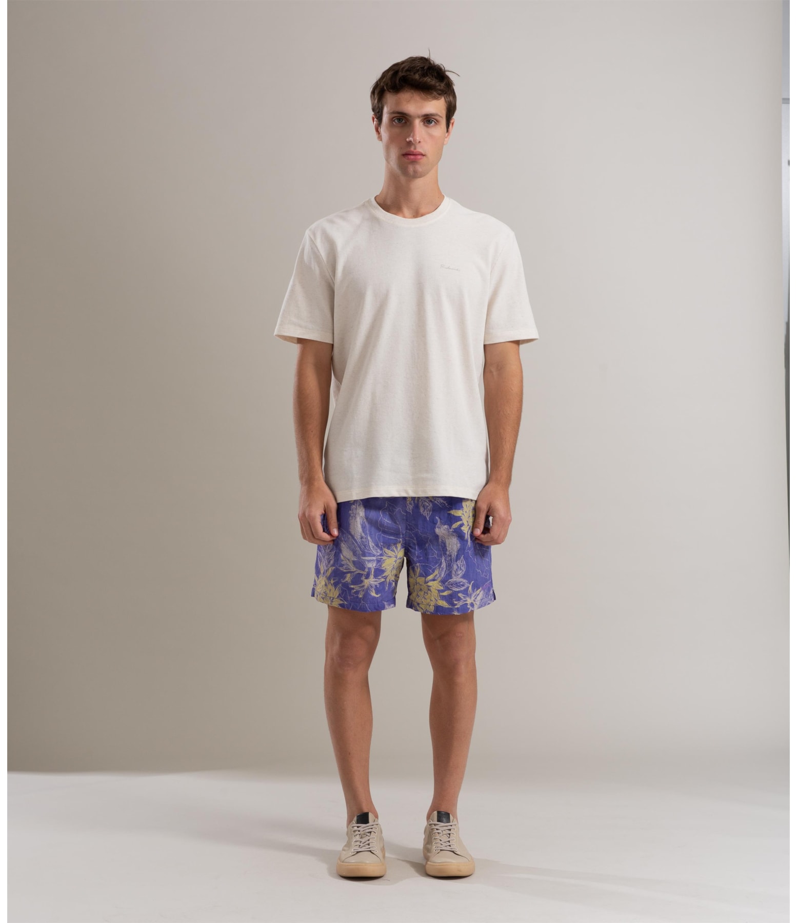 T-Shirt Linho  Piquet  Basic Mc Natural