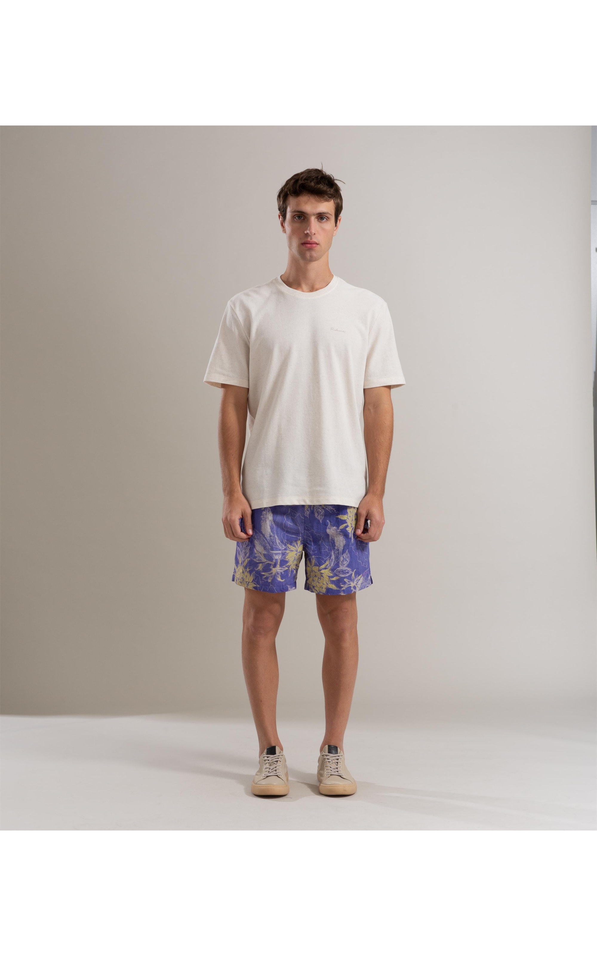 T-Shirt Linho  Piquet  Basic Mc Natural