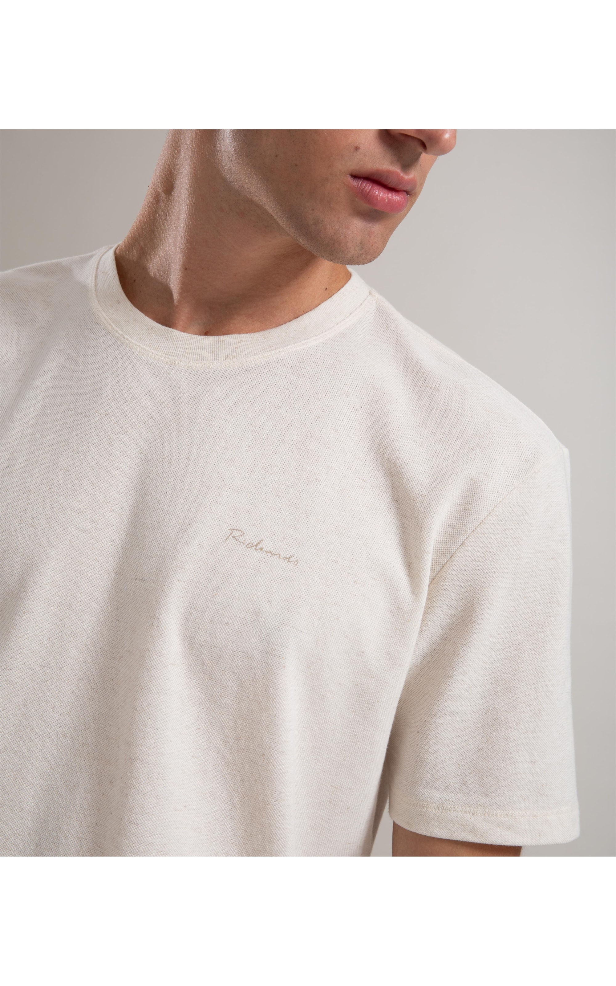 T-Shirt Linho  Piquet  Basic Mc Natural