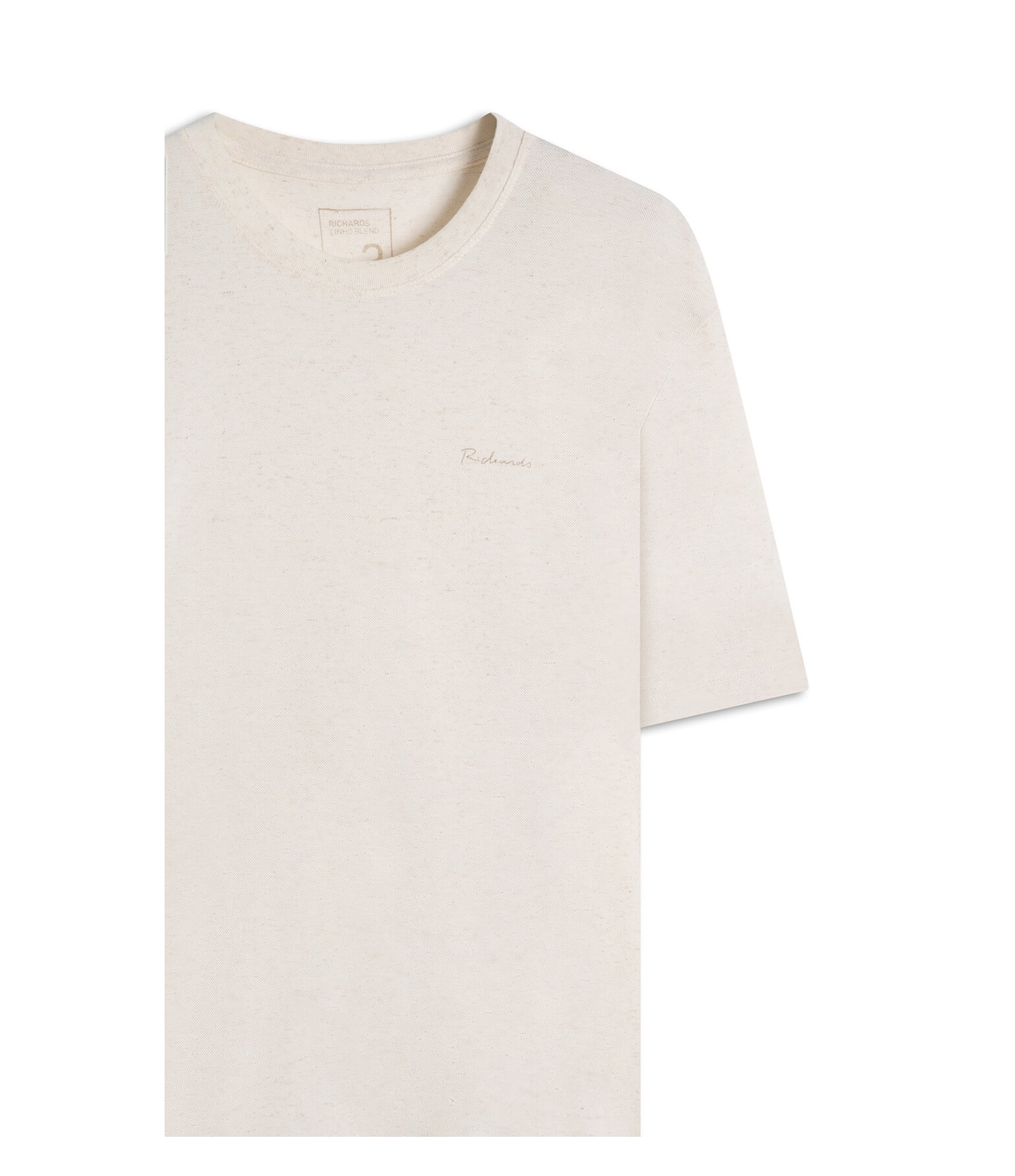 T-Shirt Linho  Piquet  Basic Mc Natural