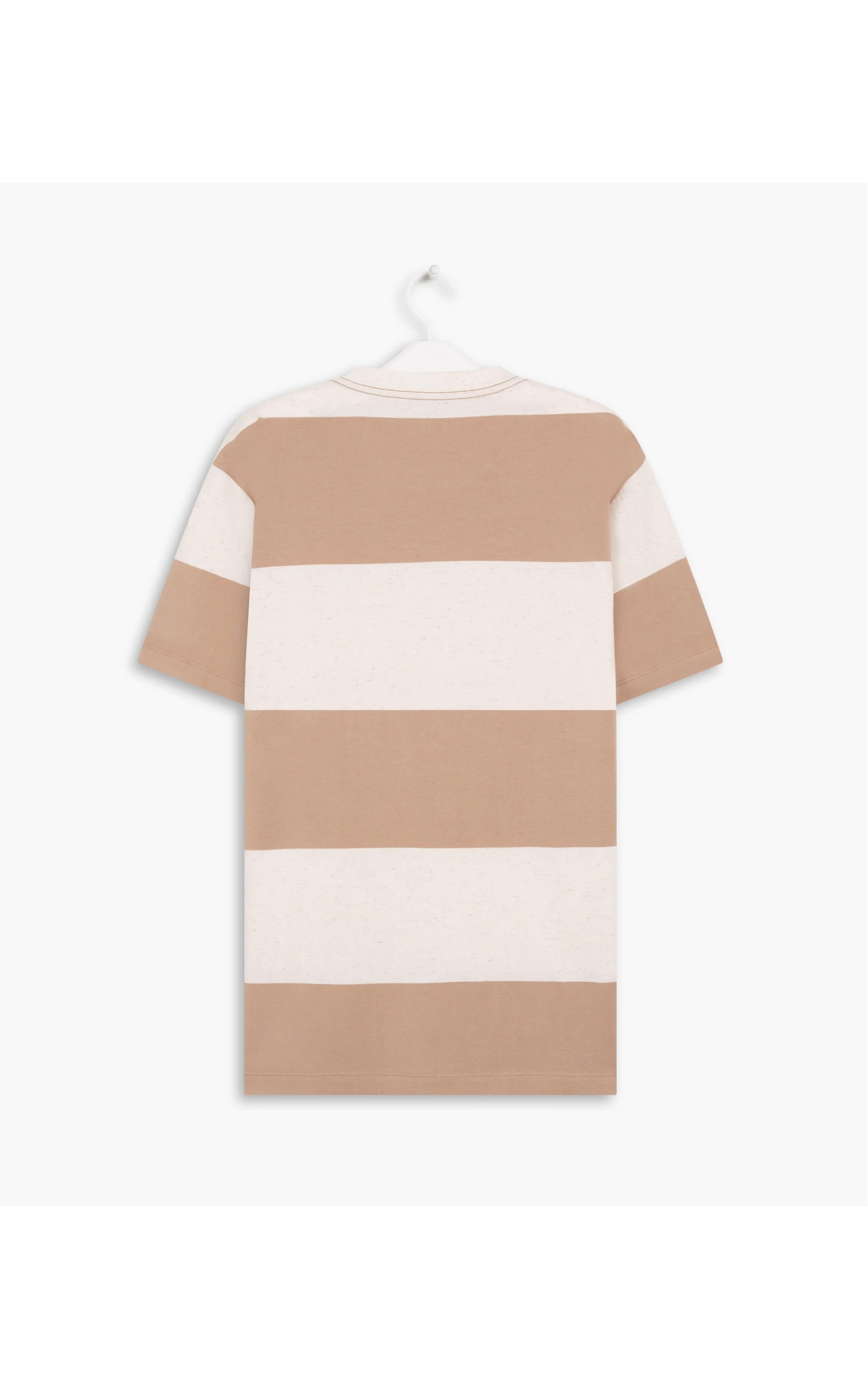 T-Shirt Linho  Stripes Aquarela Caqui