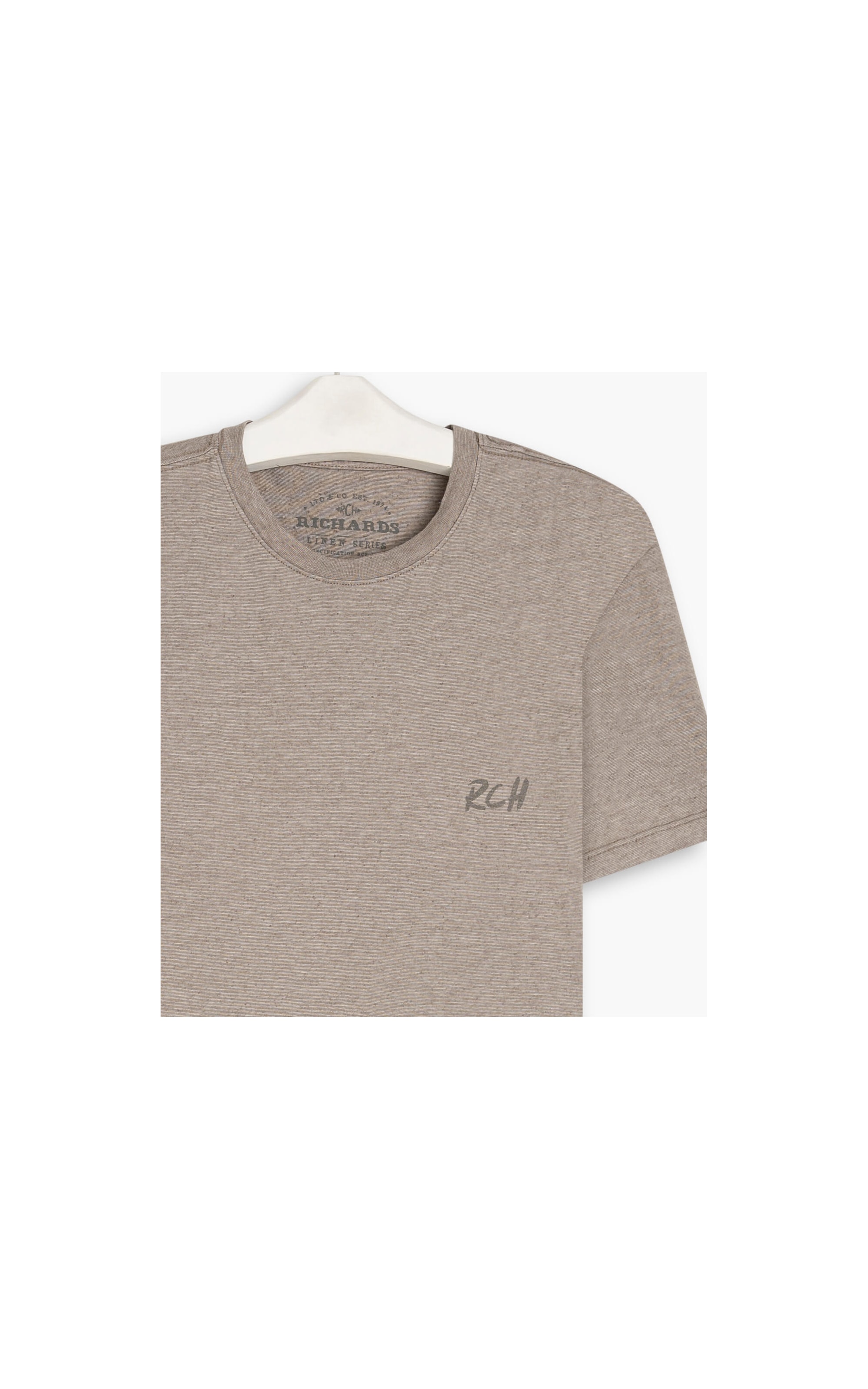 T-Shirt Linho  Tsuru Costas Caqui