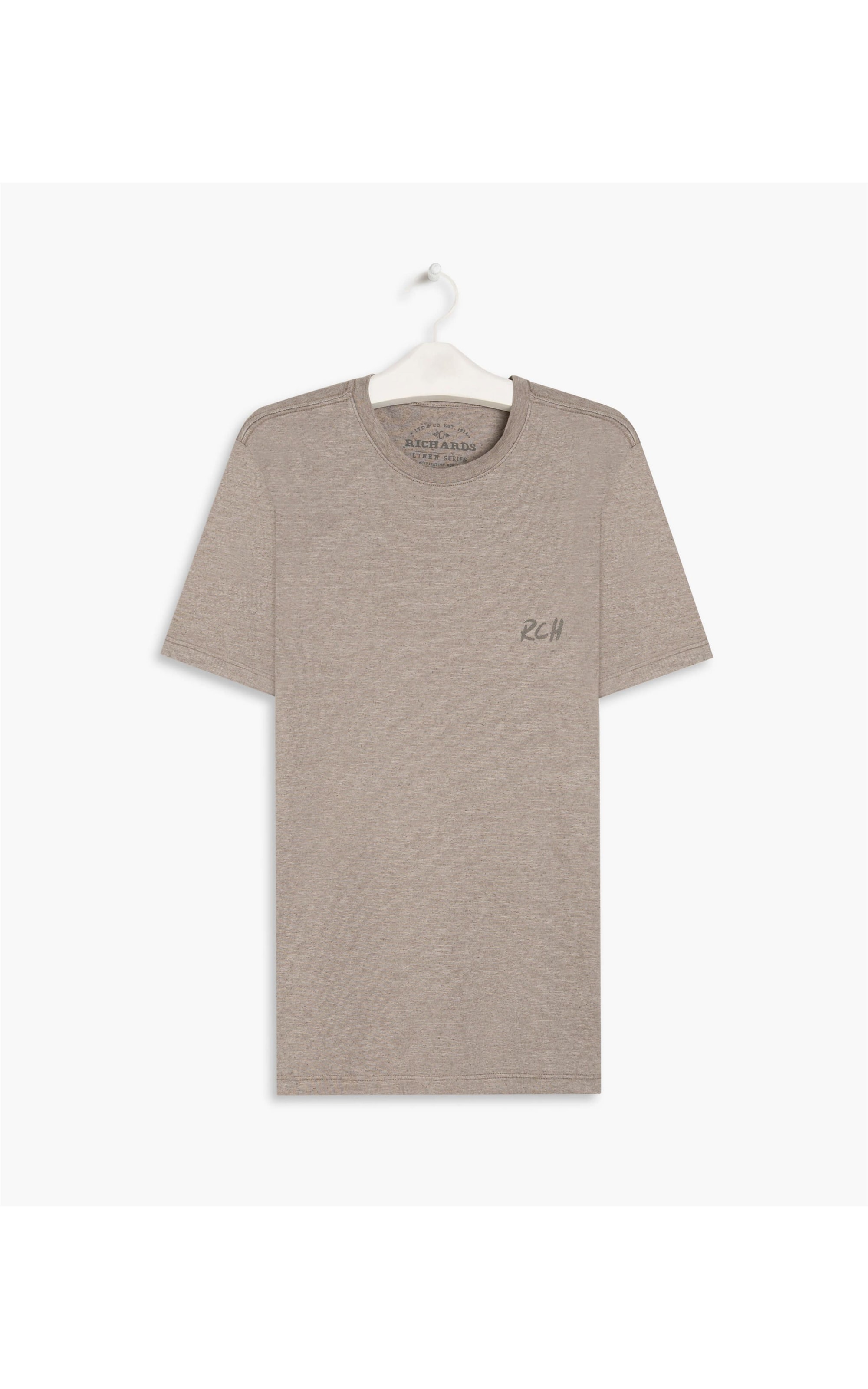 T-Shirt Linho  Tsuru Costas Caqui
