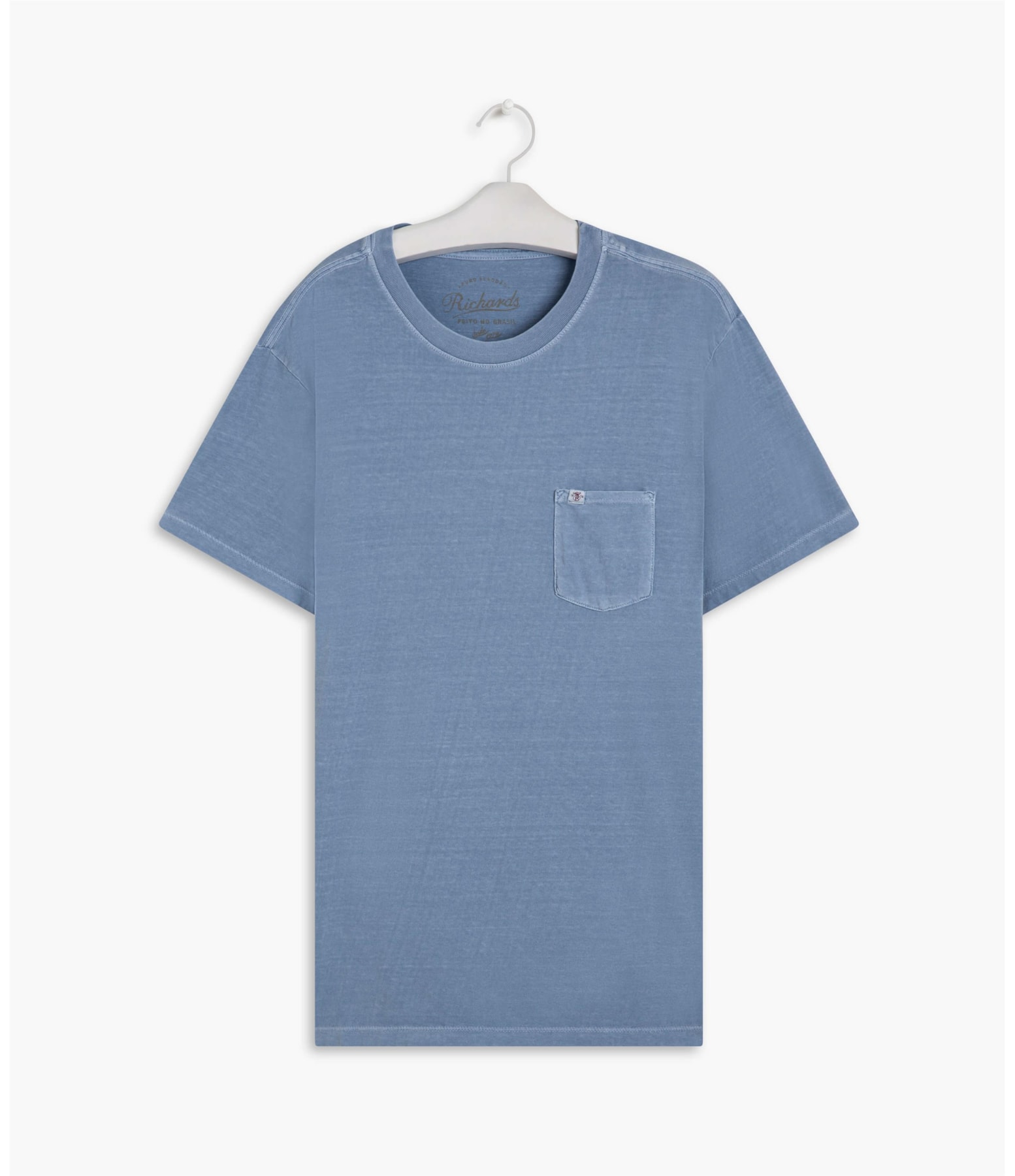 T- Shirt Lisa Com Bolso Azul Claro