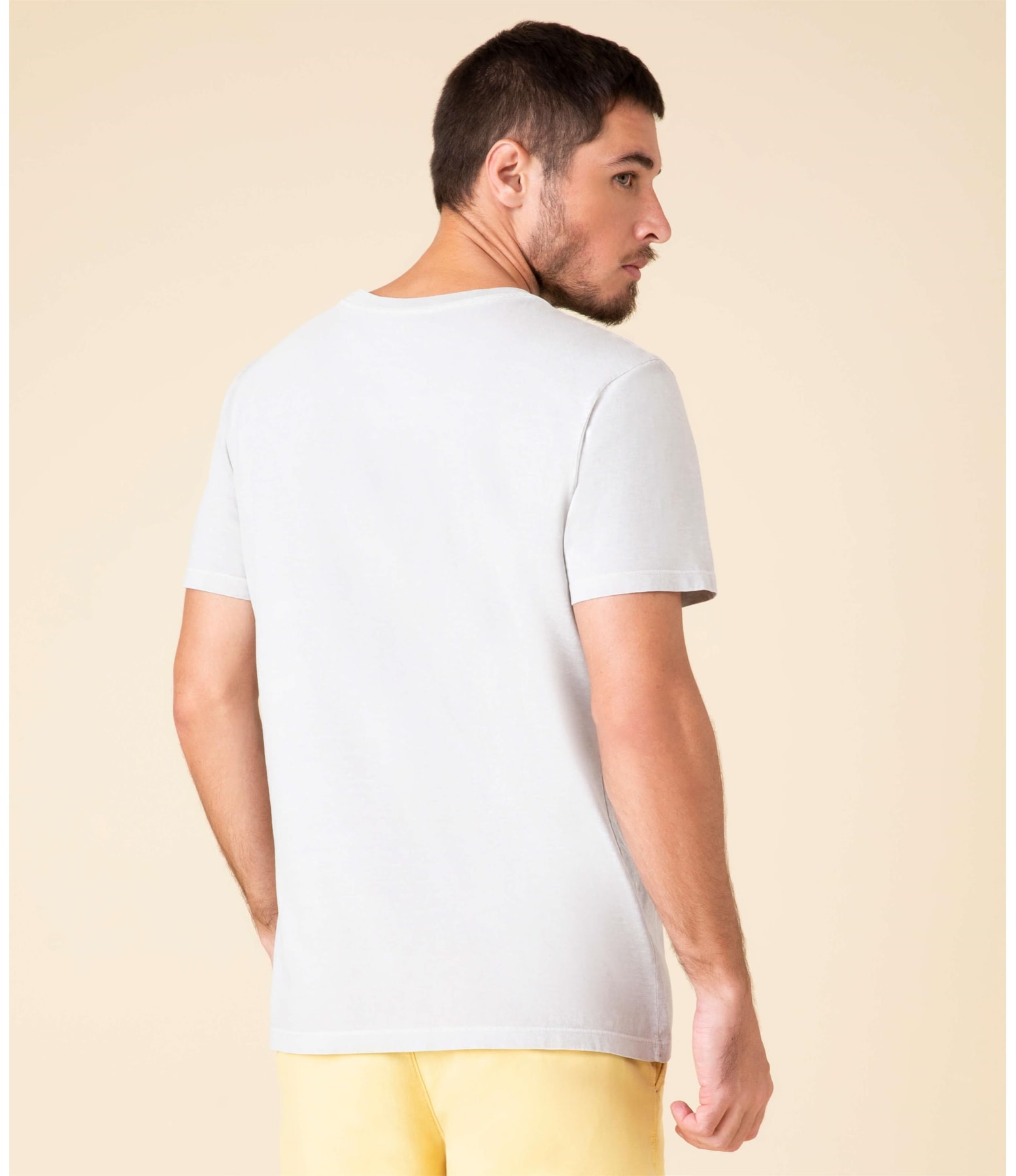 T- Shirt Lisa Com Bolso Cinza Claro