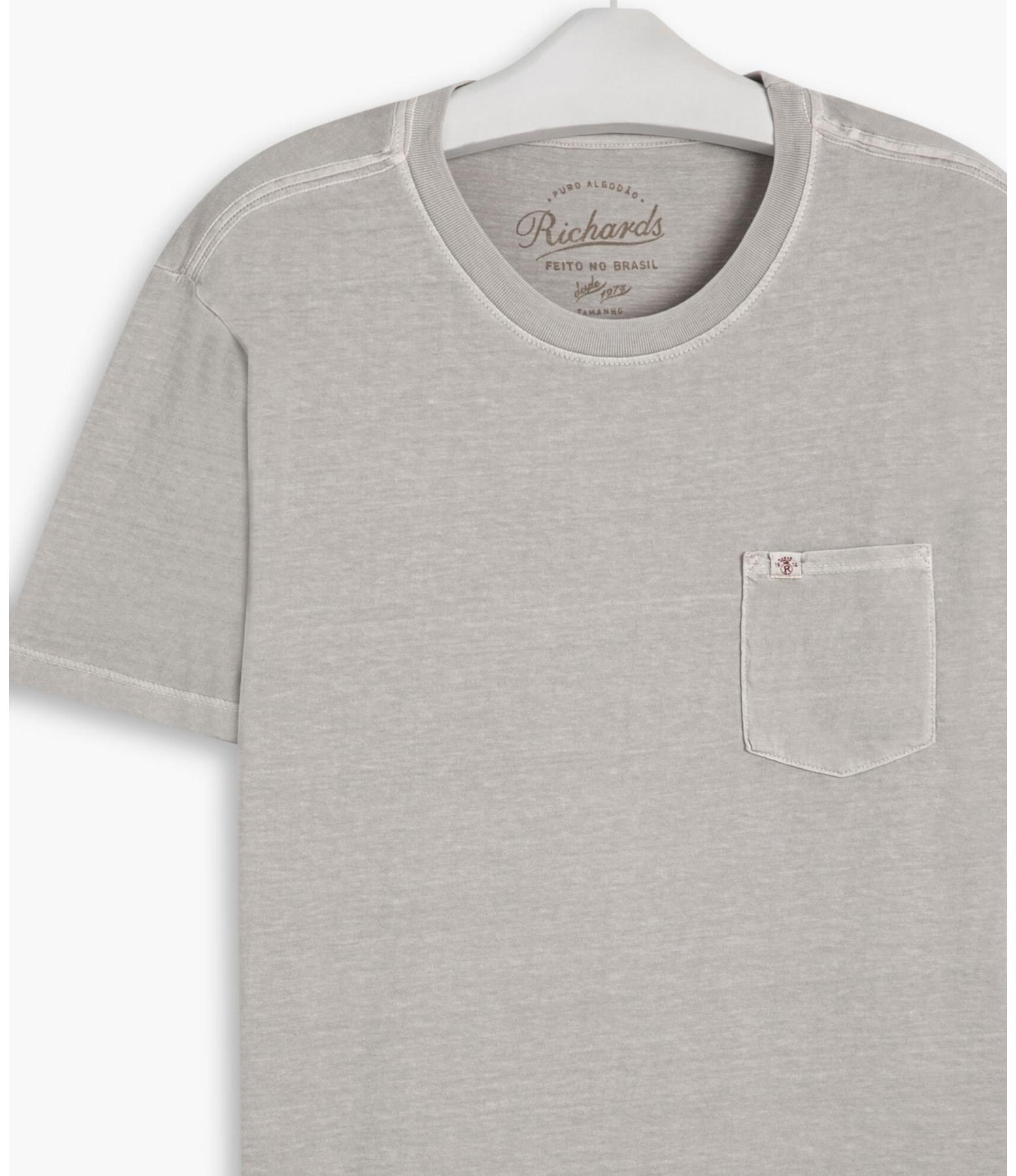 T- Shirt Lisa Com Bolso Cinza Claro