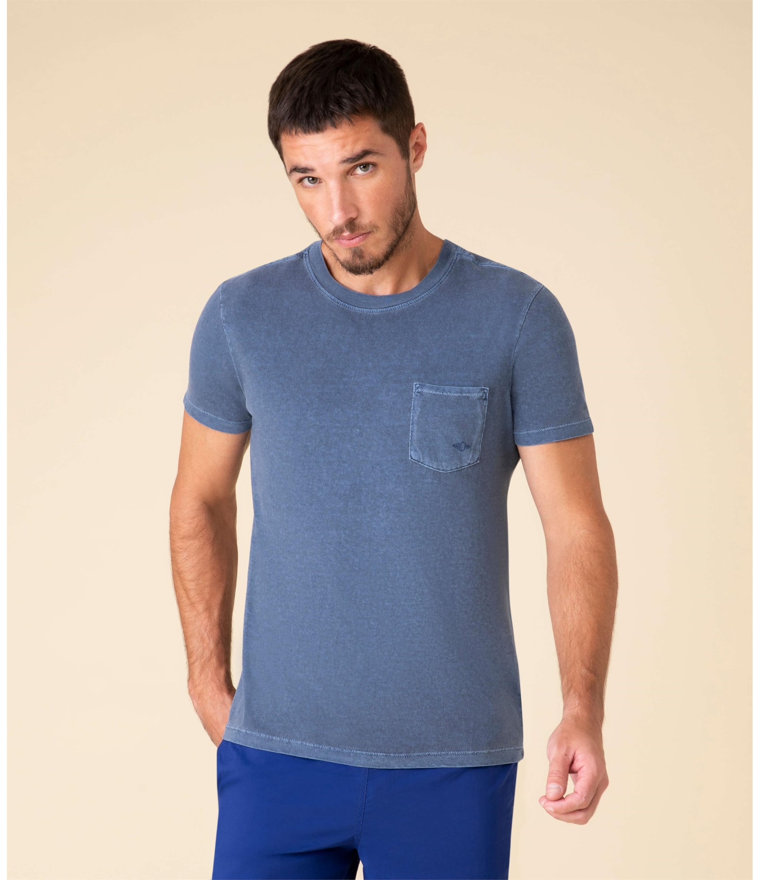 T- Shirt Lisa Com Bolso Dark Navy