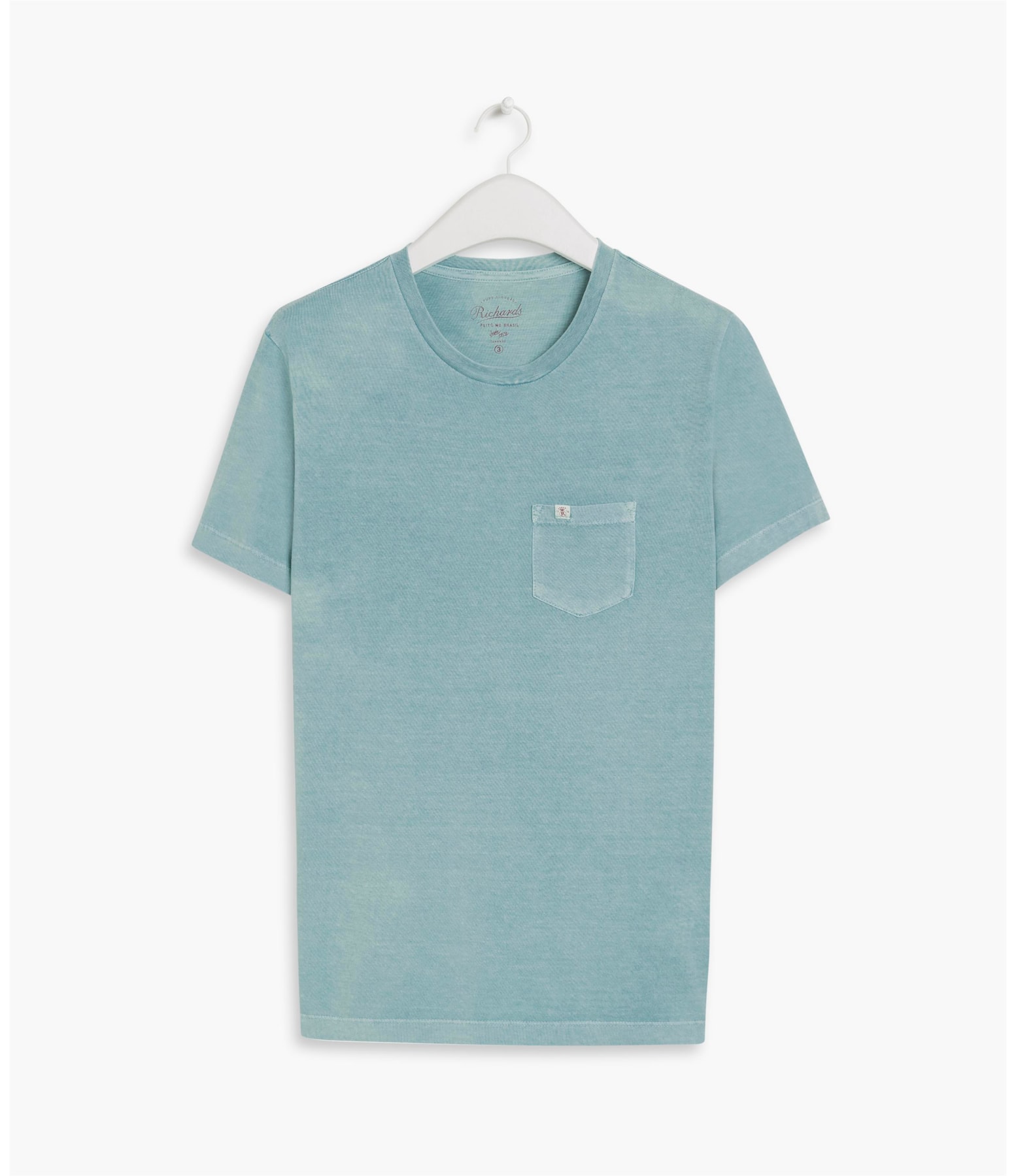 T-Shirt Lisa Com Bolso Verde Água