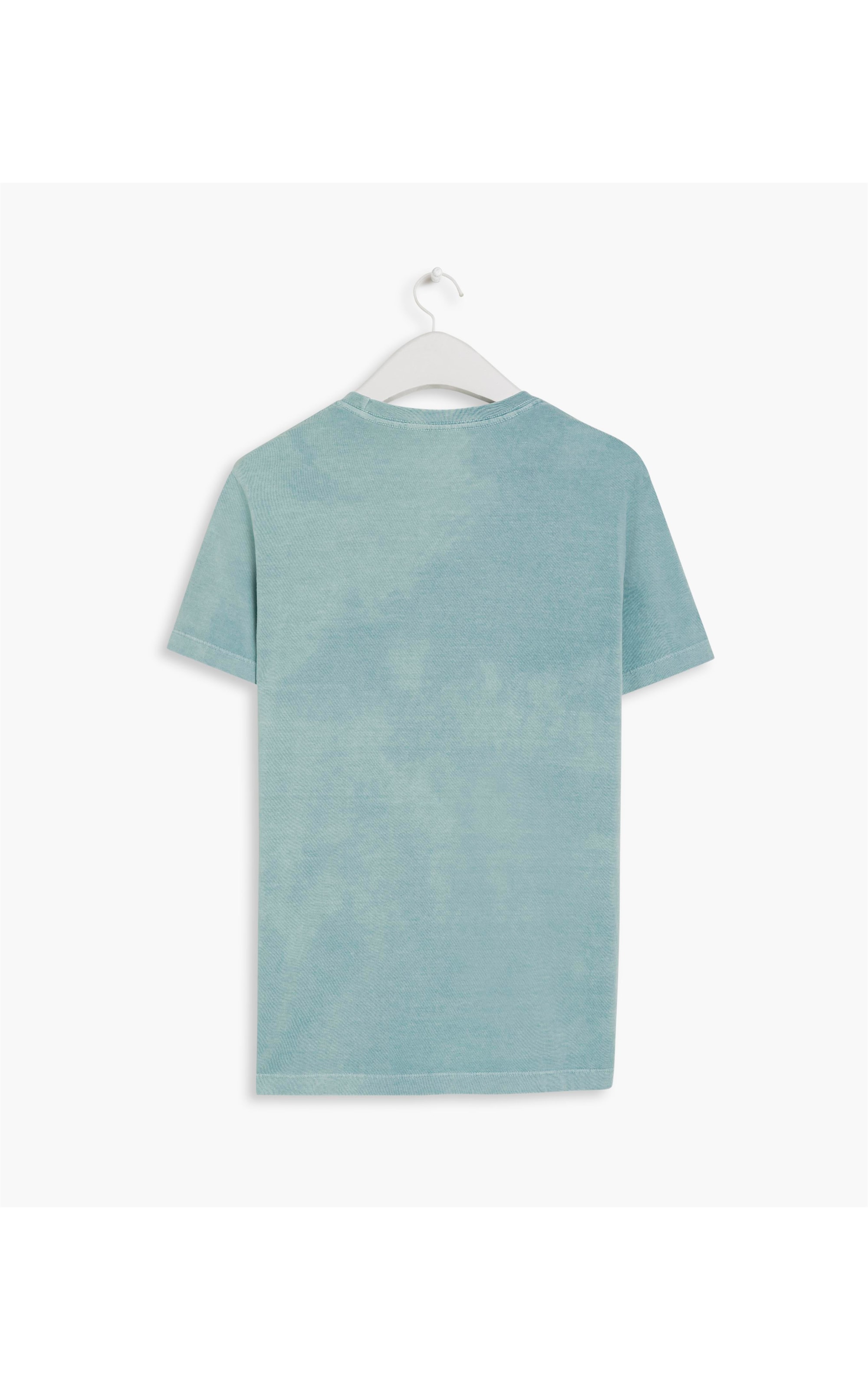 T-Shirt Lisa Com Bolso Verde Água