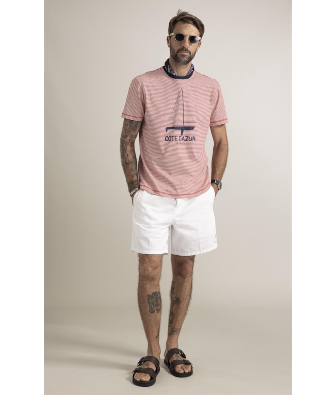 T-Shirt   Listra Cotê Dazur Vermelho