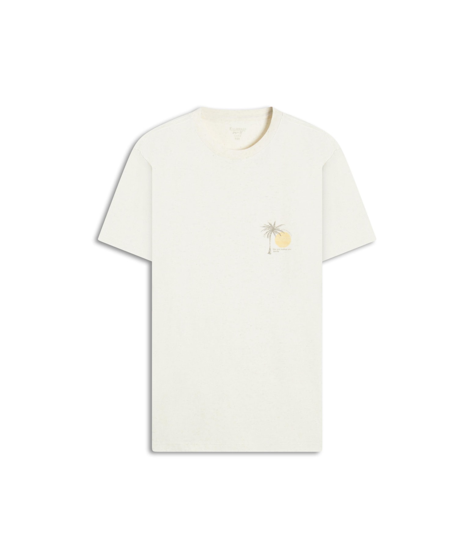 T-Shirt Make You Smile Linho Mc Bf Natural