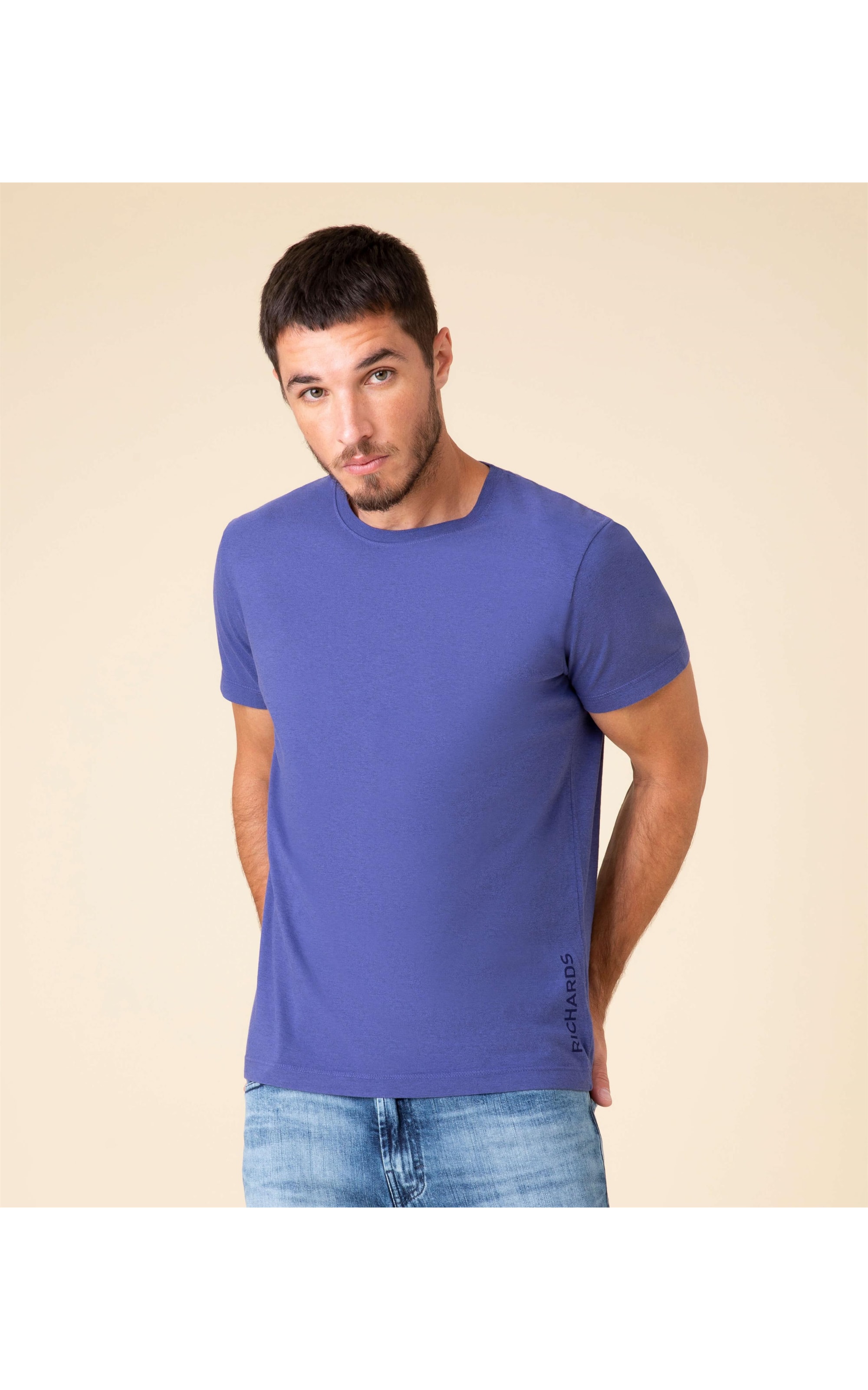 T-Shirt Malha Mescla Richards Mc Old Purple