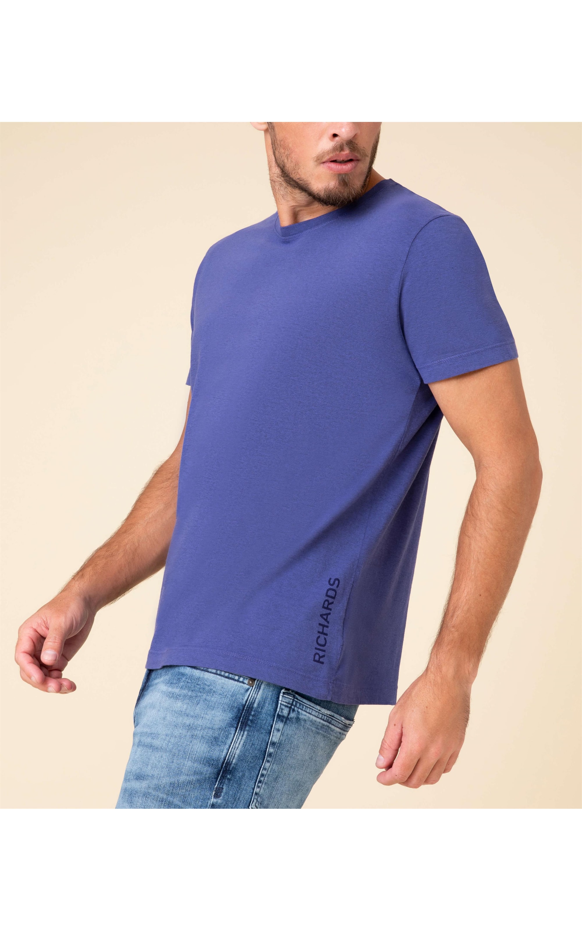 T-Shirt Malha Mescla Richards Mc Old Purple