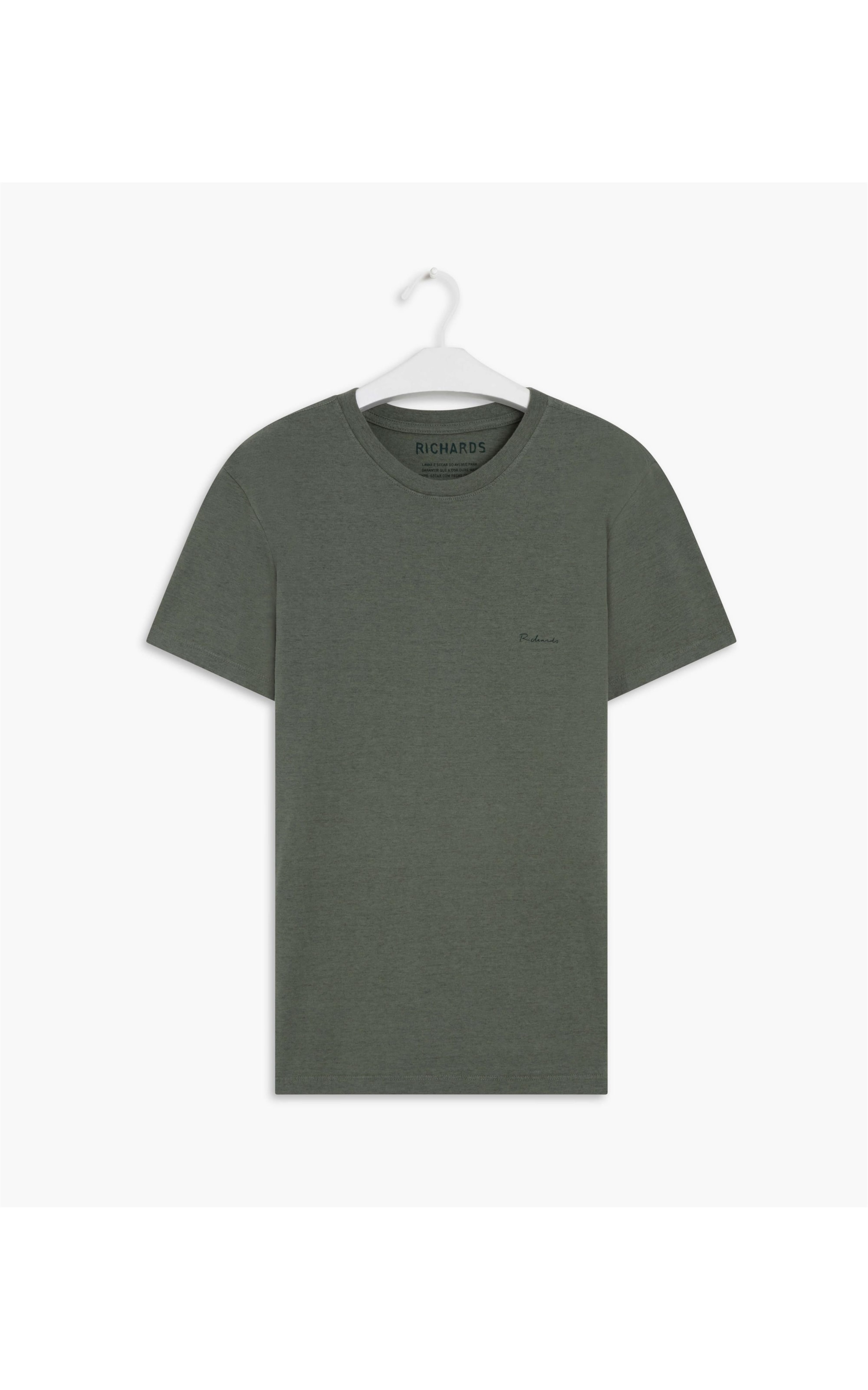 T-Shirt Malha Mescla Richards Mc  Verde Militar