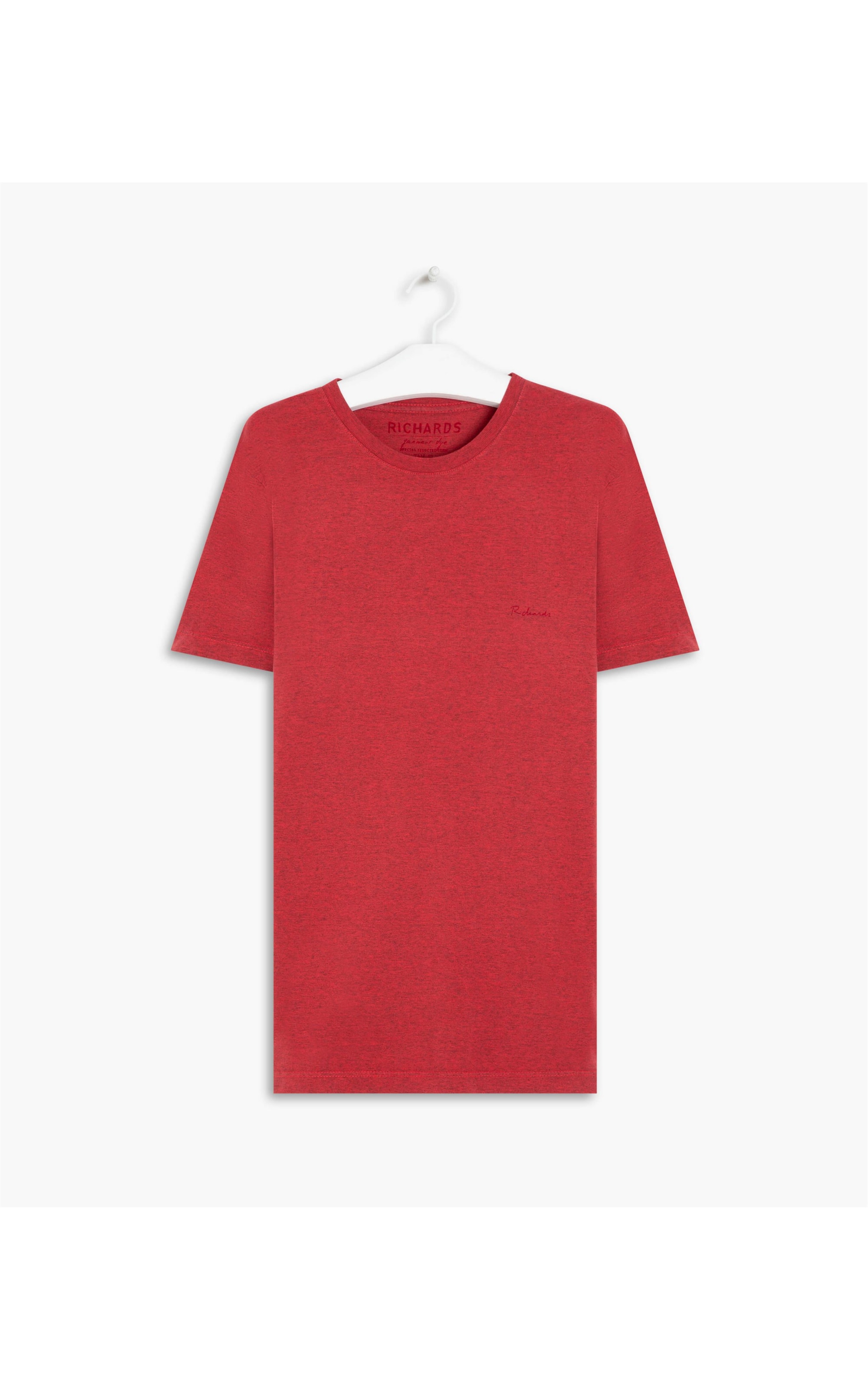 T-Shirt Malha Mescla Sobretinto Richards Cereja