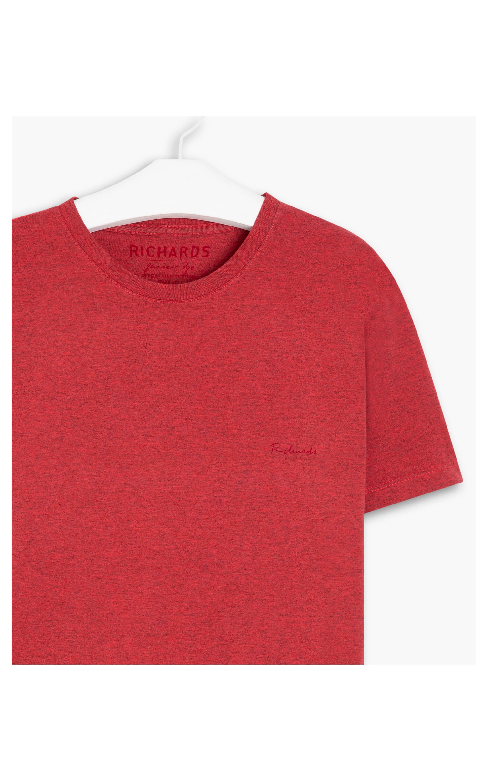 T-Shirt Malha Mescla Sobretinto Richards Cereja