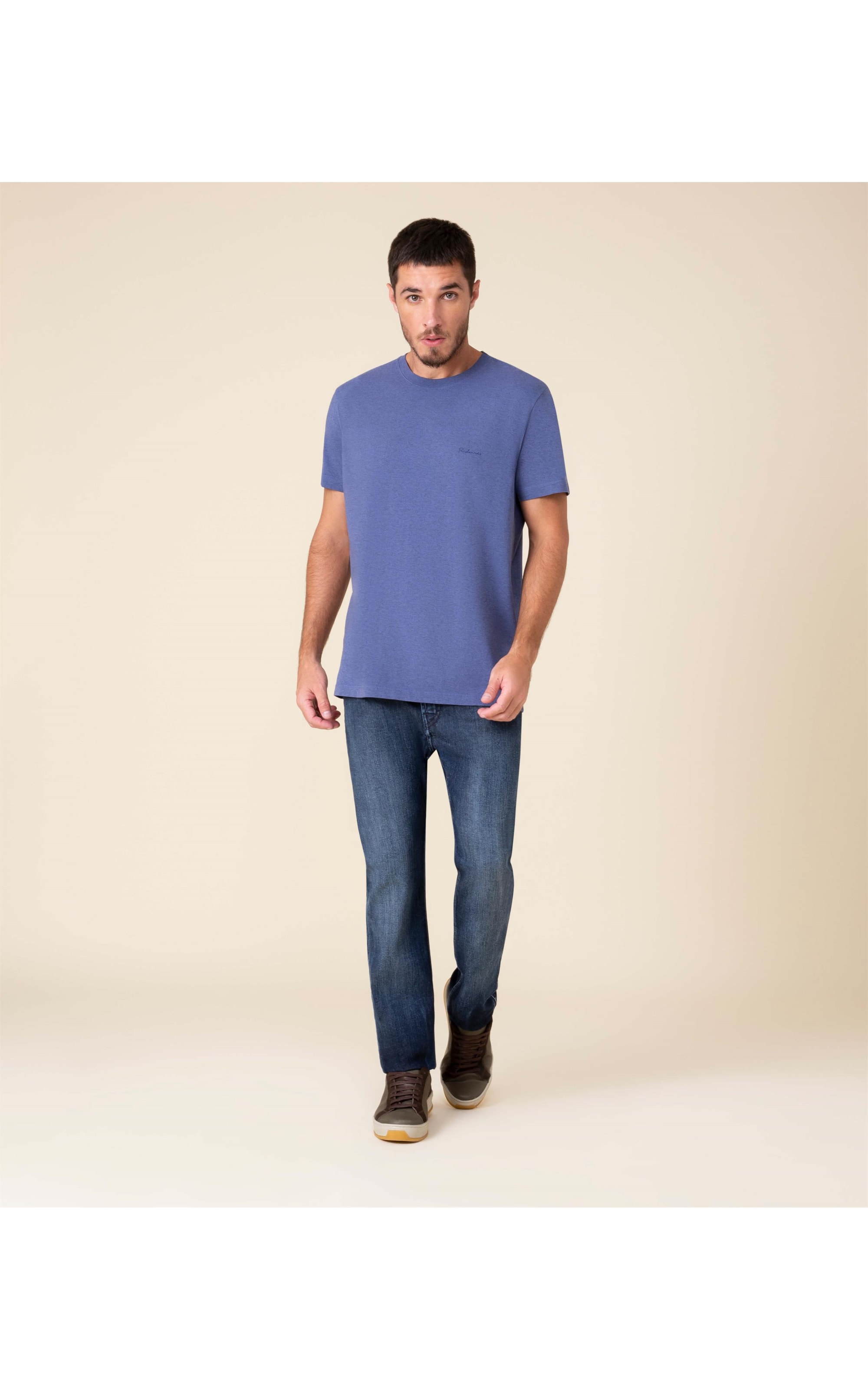 T-Shirt Malha Mescla Sobretinto Richards Hortencia