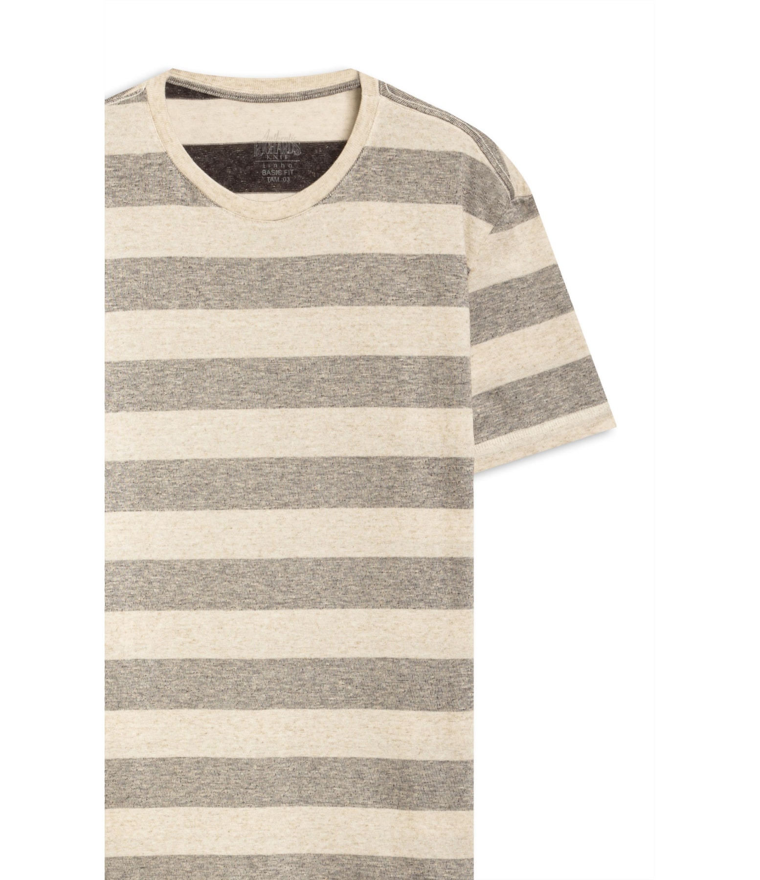 T-Shirt Malhão Listrado Lb Preto