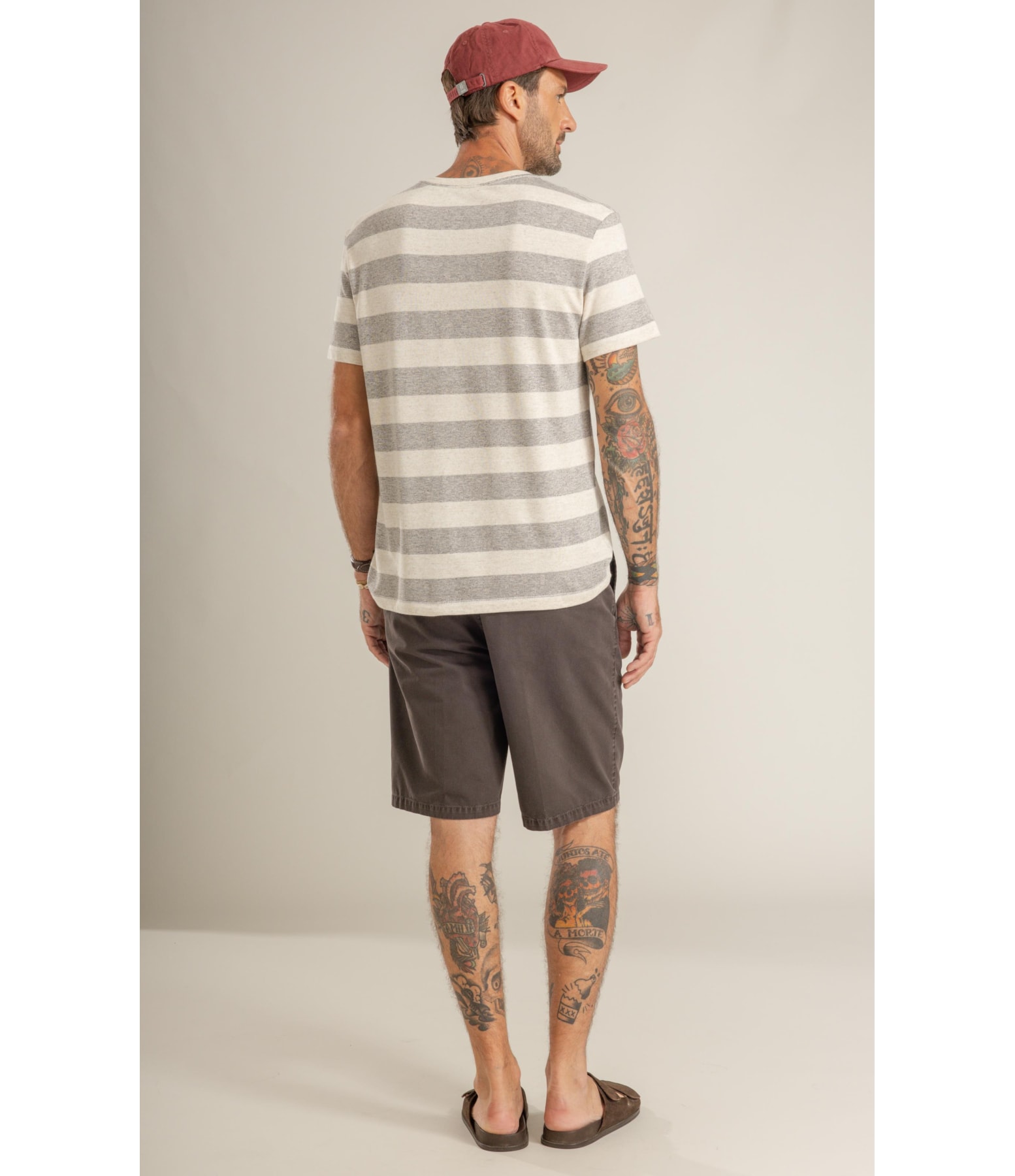 T-Shirt Malhão Listrado Lb Preto
